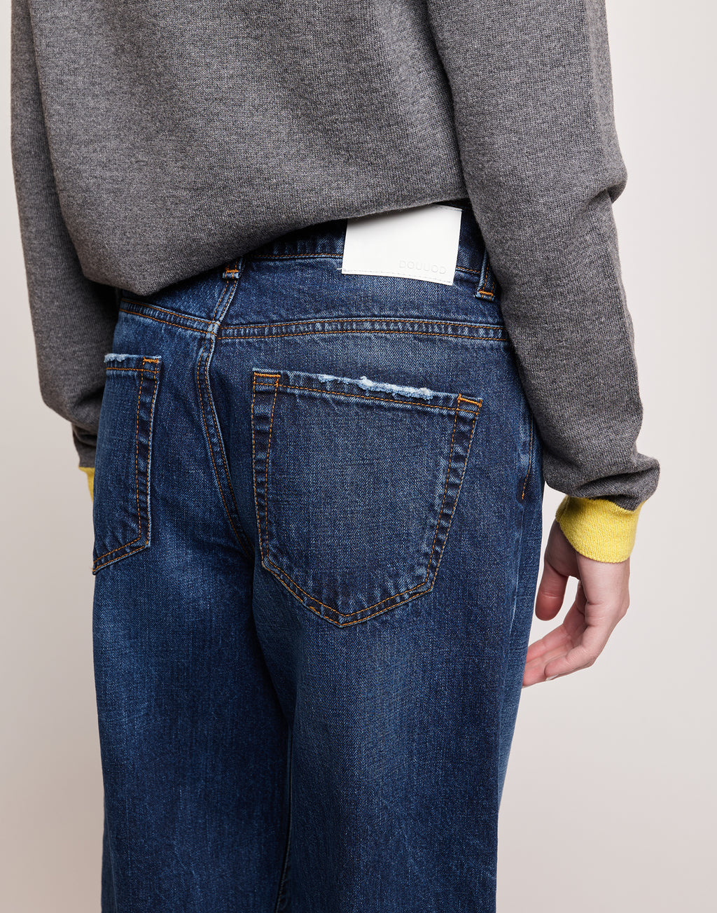 DOUUOD Jeans 5 Tasche a Palazzo Blu