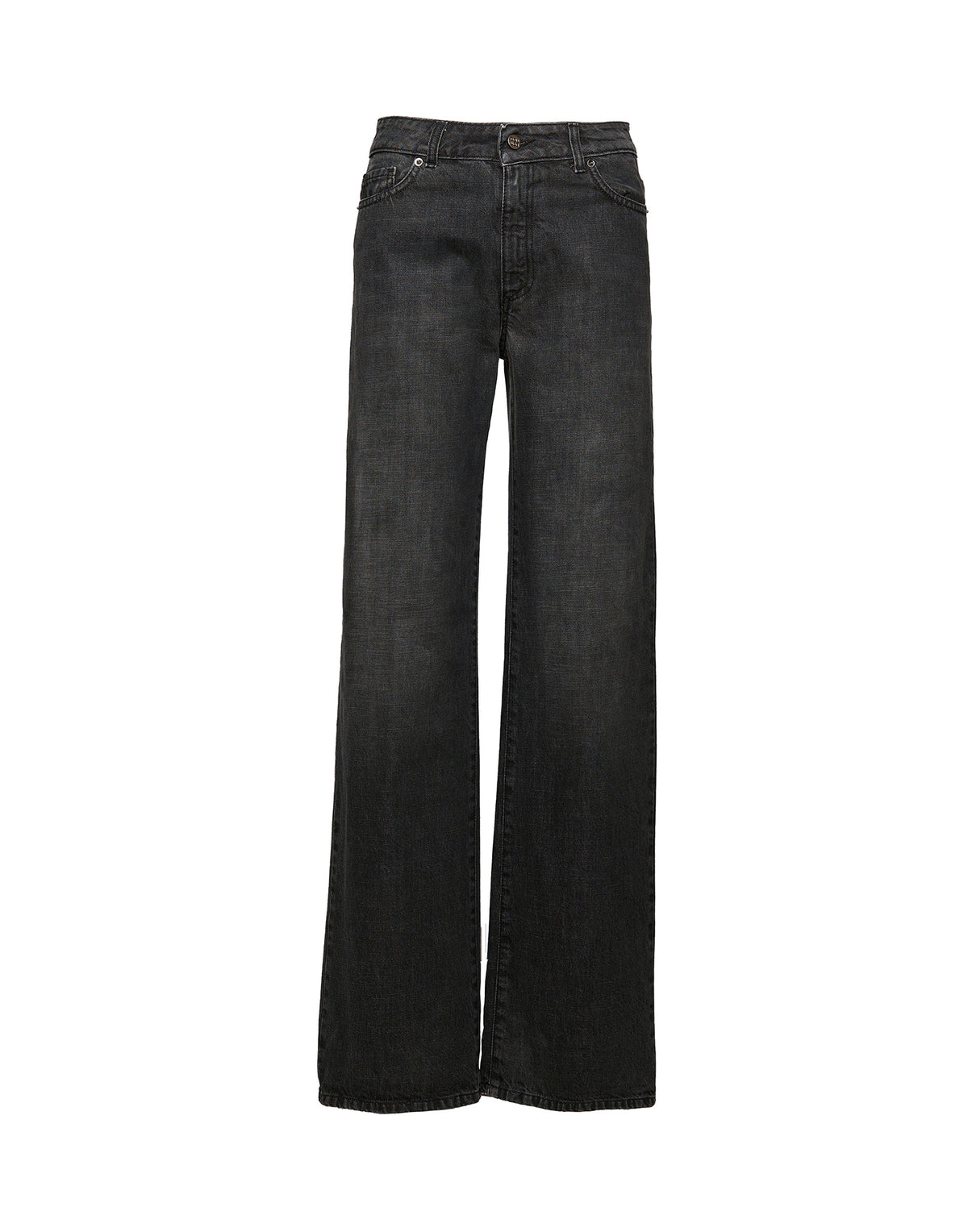 DOUUOD Jeans 5 Tasche a Palazzo Grigio Fumo
