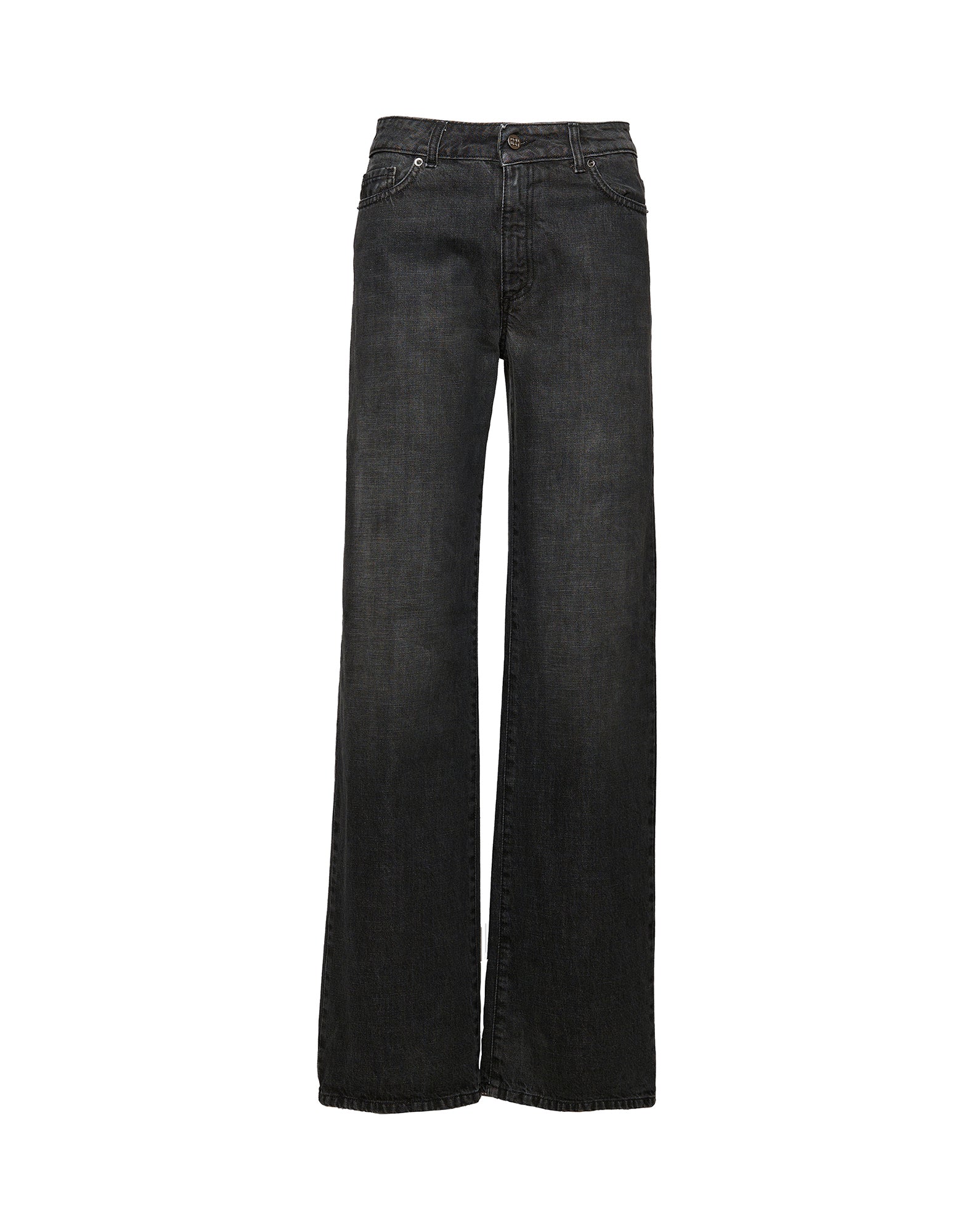 DOUUOD Jeans 5 Tasche a Palazzo Grigio Fumo