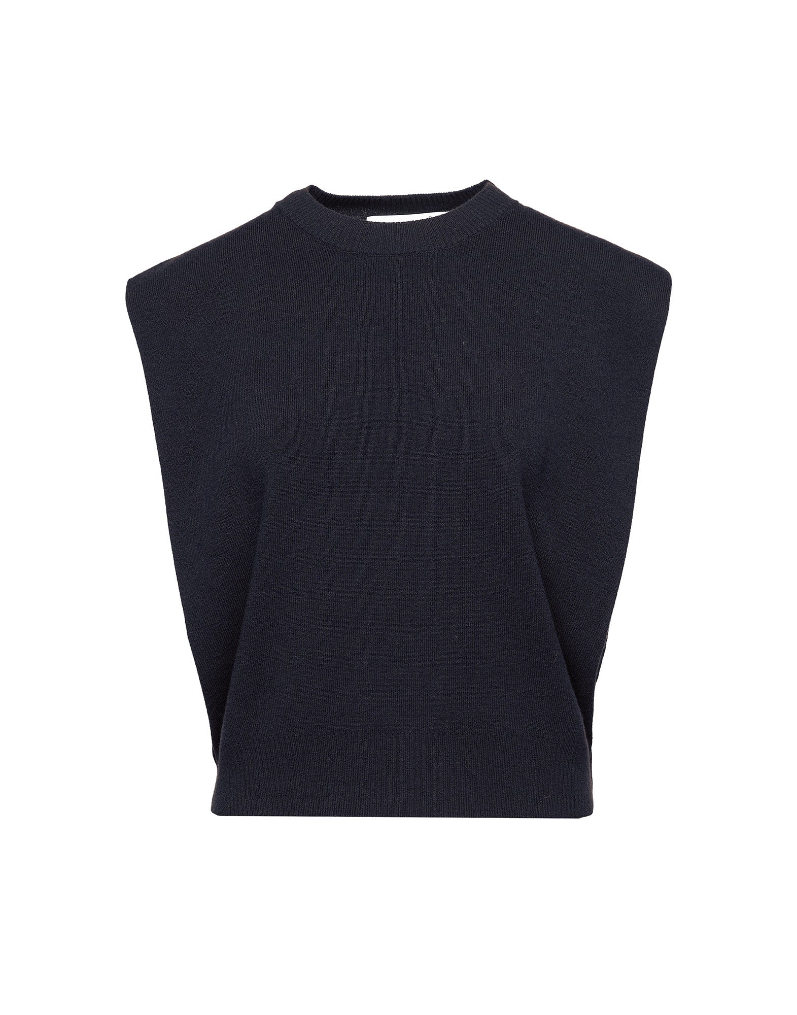 DOUUOD Gilet Girocollo in Lana e Cashmere Oltremare