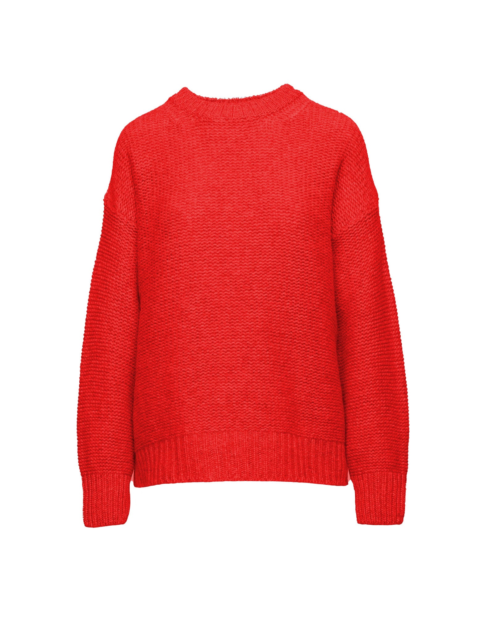DOUUOD Maglione Girocollo in Lana e Cashmere Lacca
