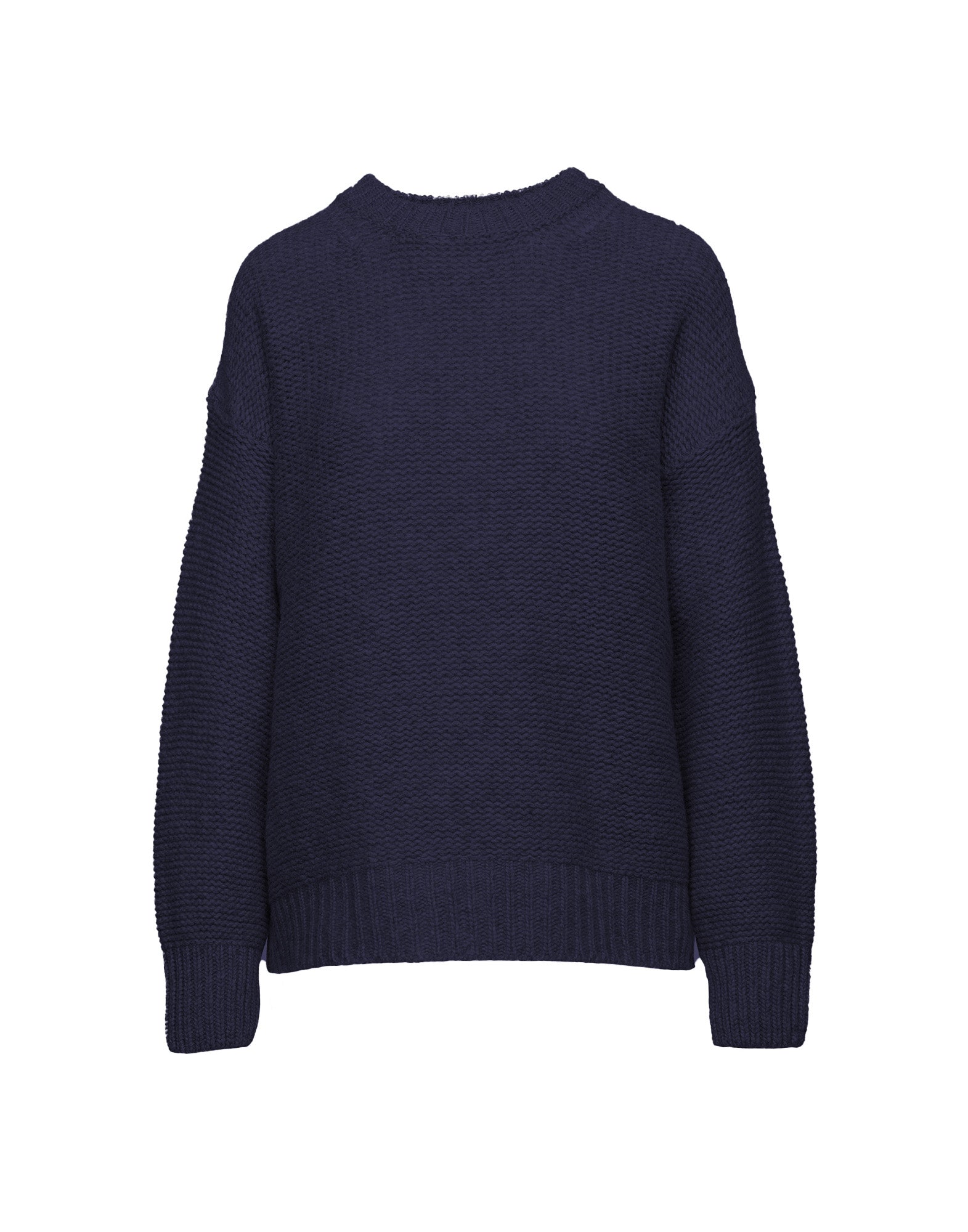 DOUUOD Maglione Girocollo in Lana e Cashmere Oltremare