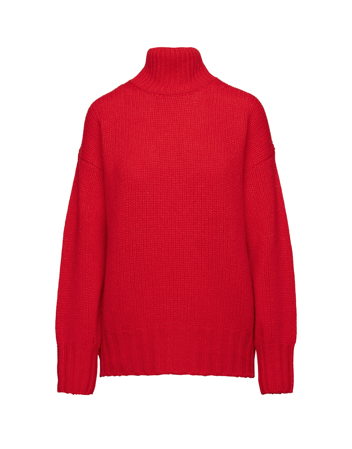DOUUOD Maglione Dolcevita in Lana e Cashmere Lacca