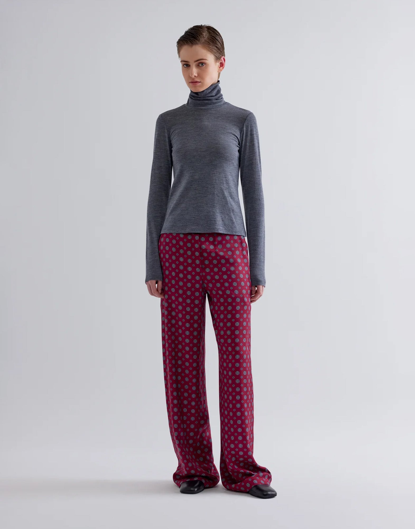 ERIKA CAVALLINI Lupetto Adriel in Jersey di Lana Dark Grey