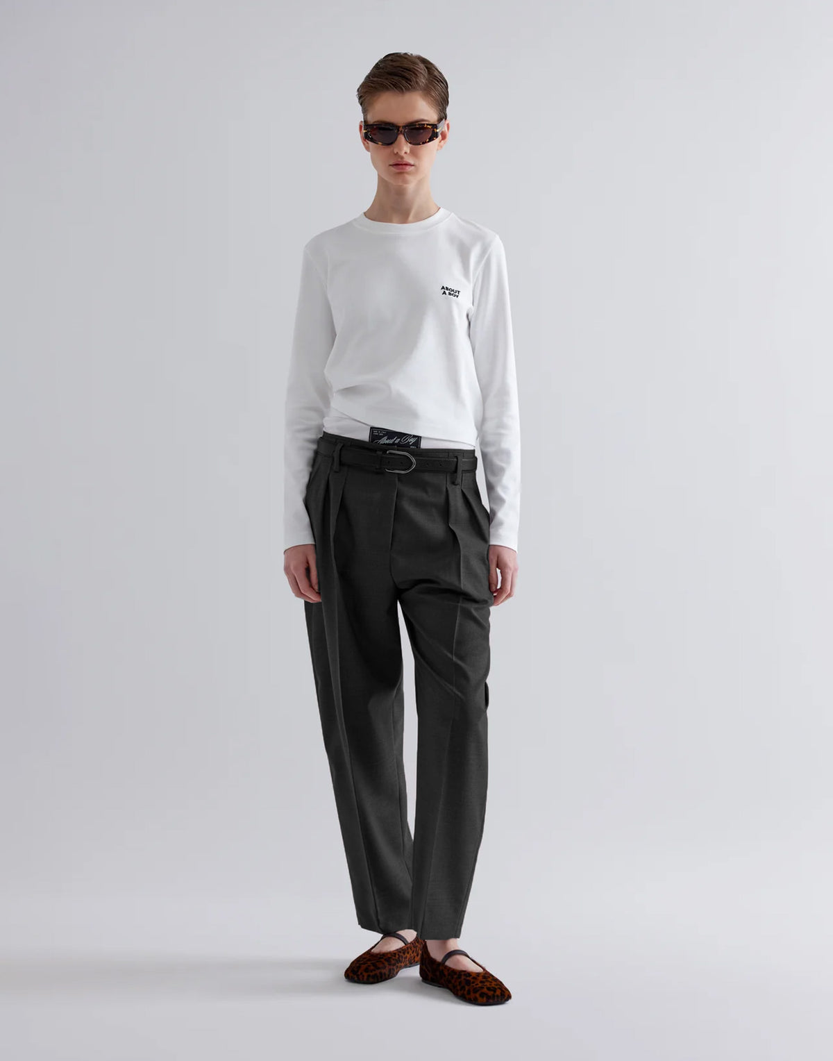 ERIKA CAVALLINI Pantalon Thalita de tailleur en laine vierge noir