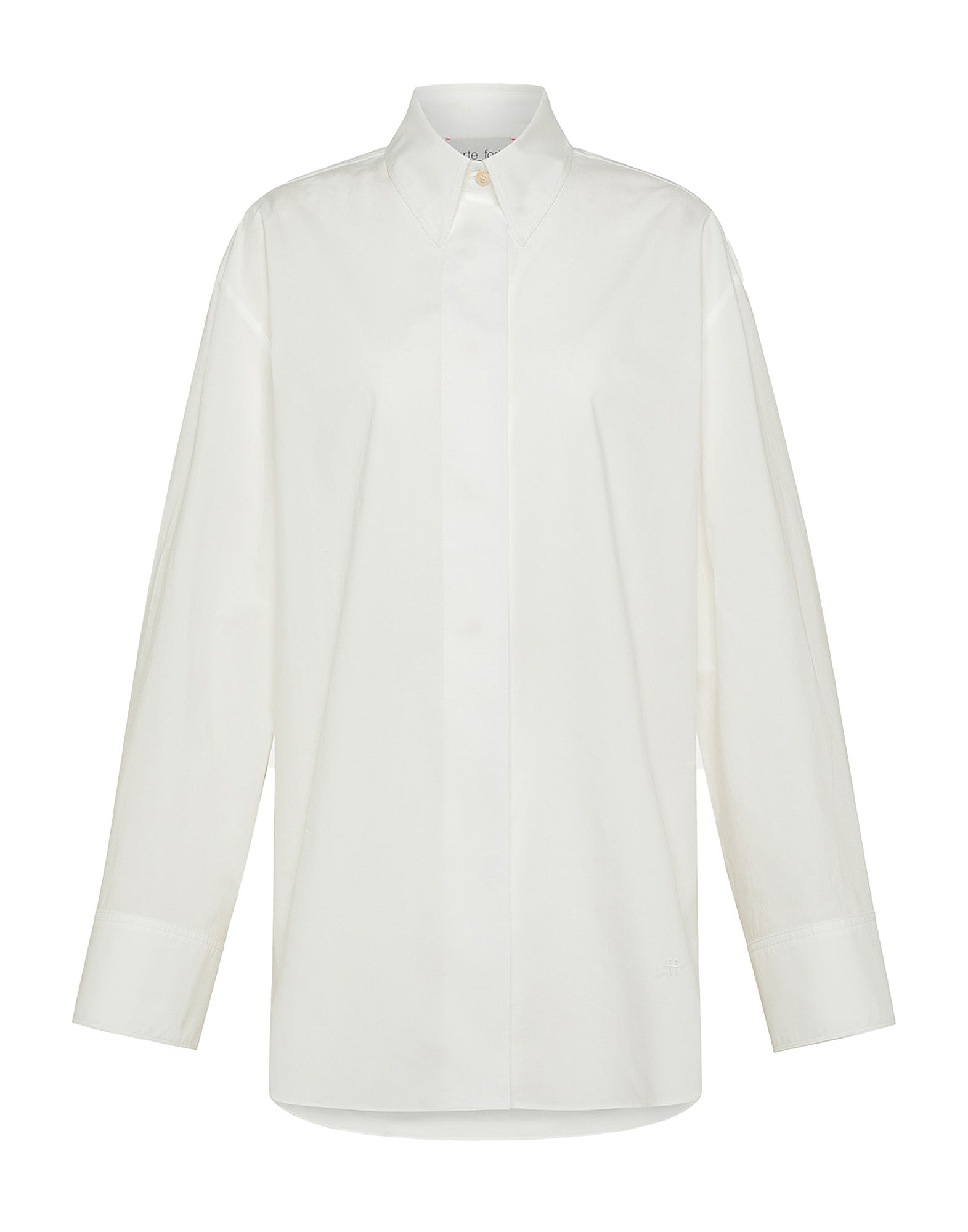 FORTE FORTE Camicia Oversize in Popeline di Cotone BCI Bianca