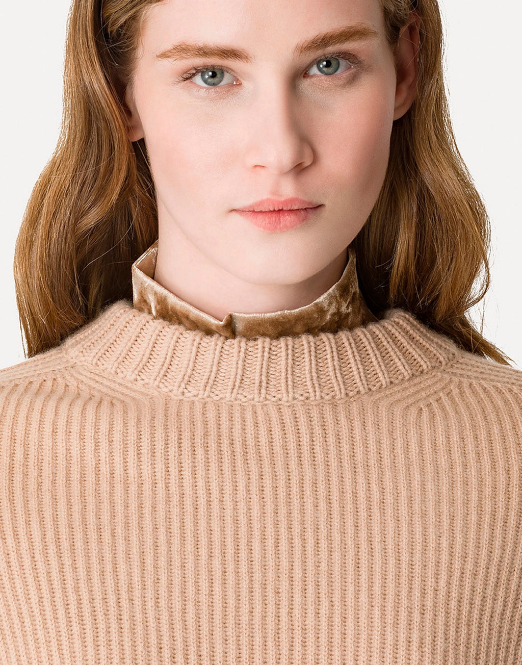 FORTE FORTE Maglia Girocollo in Cashmere e Lana Noisette