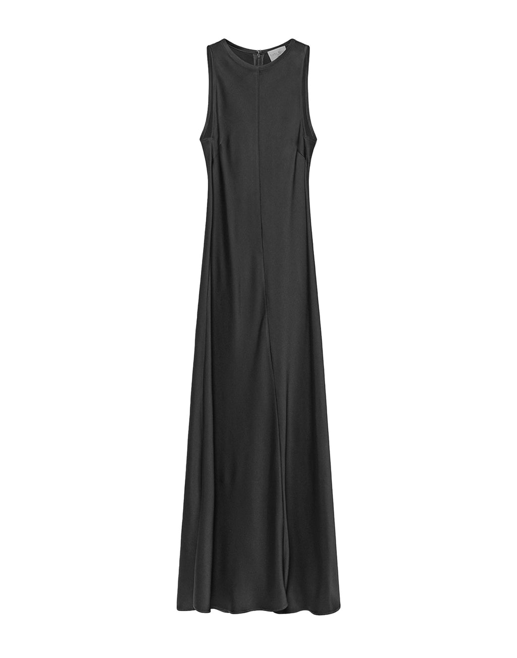 FORTE FORTE Abito Smanicato in Envers Satin Nero