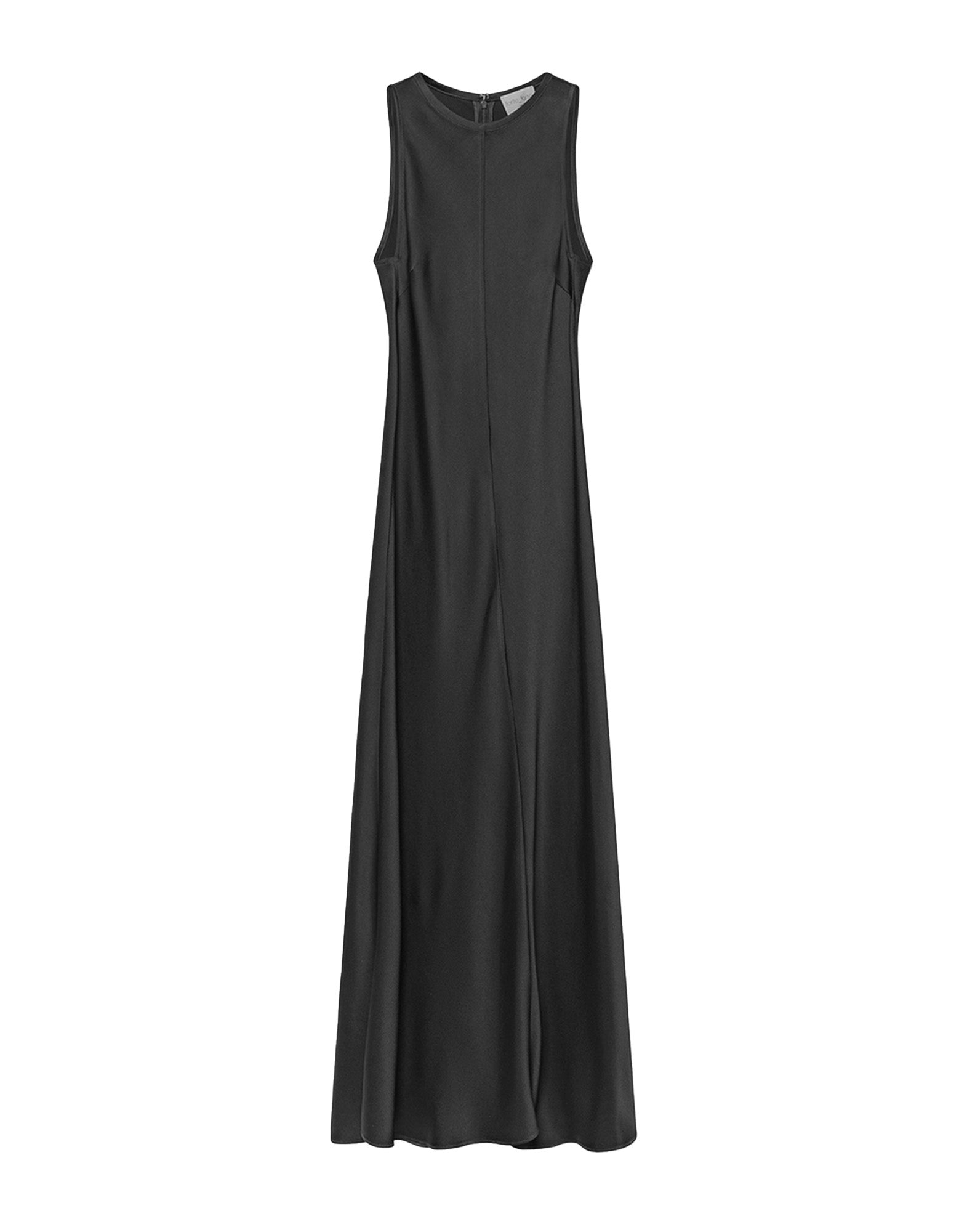 FORTE FORTE Abito Smanicato in Envers Satin Nero