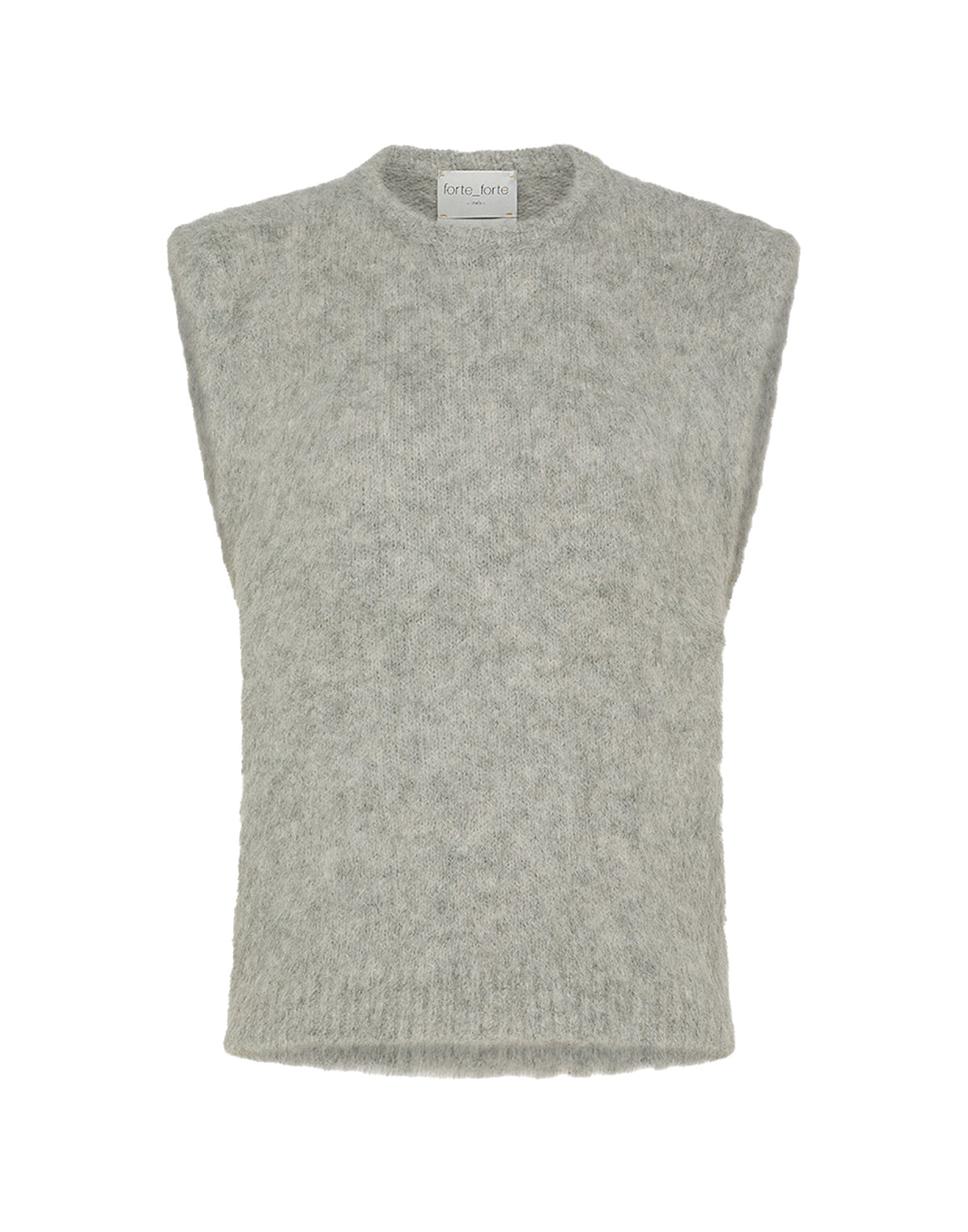 FORTE FORTE Gilet Senza Maniche Over in Lana Baby Alpaca Suri