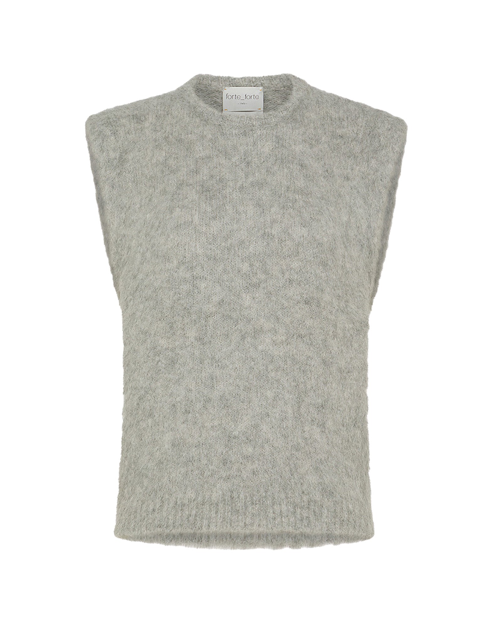 FORTE FORTE Gilet Senza Maniche Over in Lana Baby Alpaca Suri