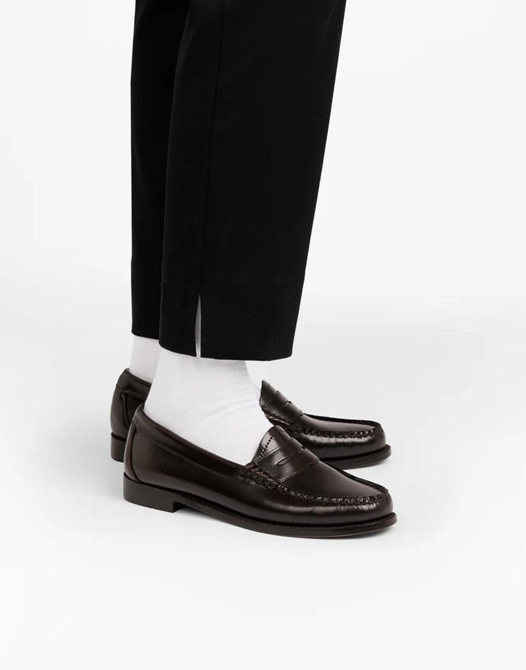 GH BASS Mocassini Weejuns Penny in Pelle Chocolate