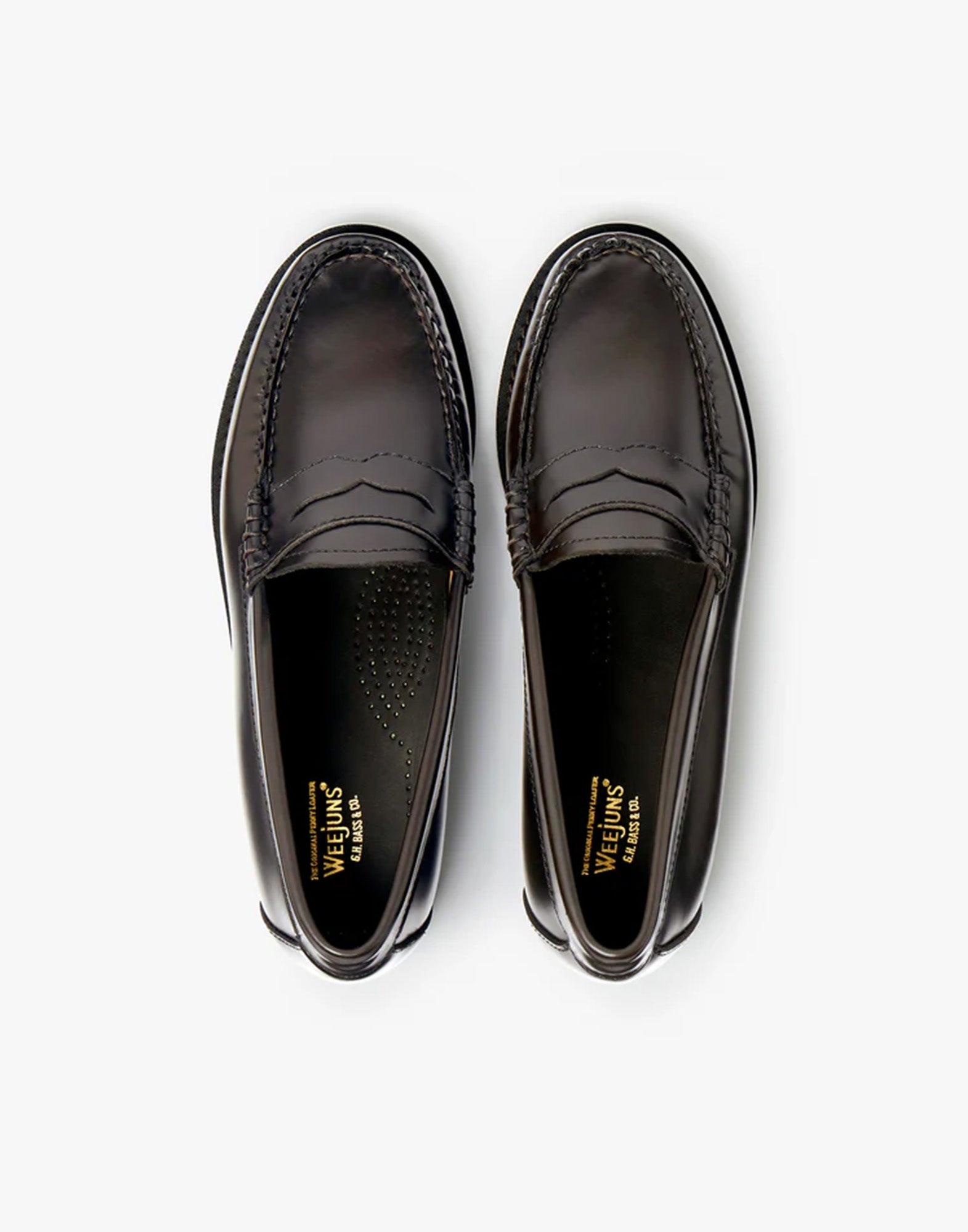 GH BASS Mocassini Weejuns Penny in Pelle Chocolate