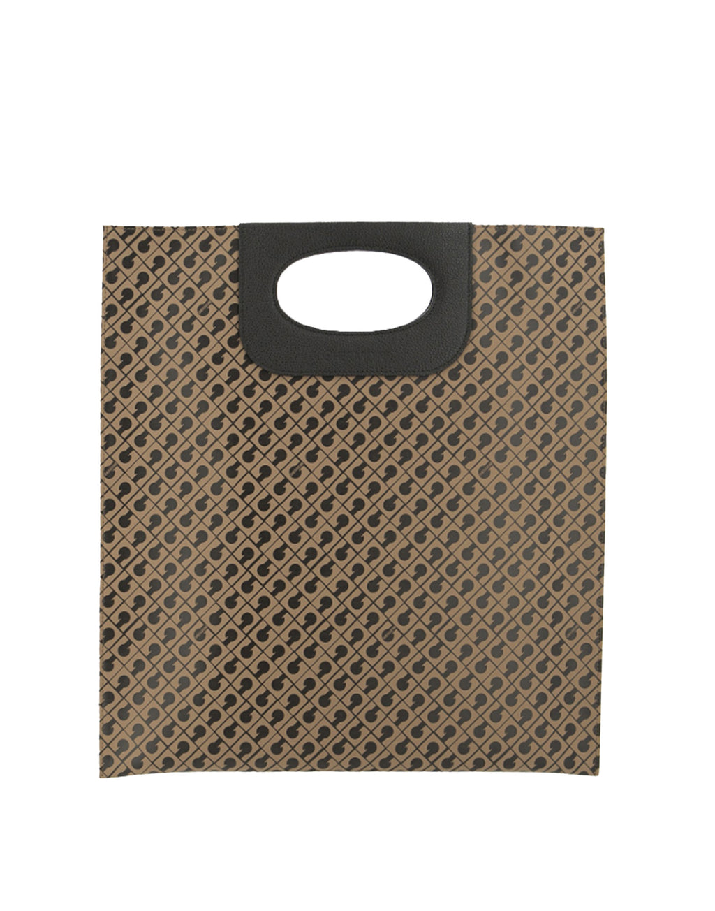 GHERARDINI Borsa Piattina a Mano in Tessuto Softy Toffee