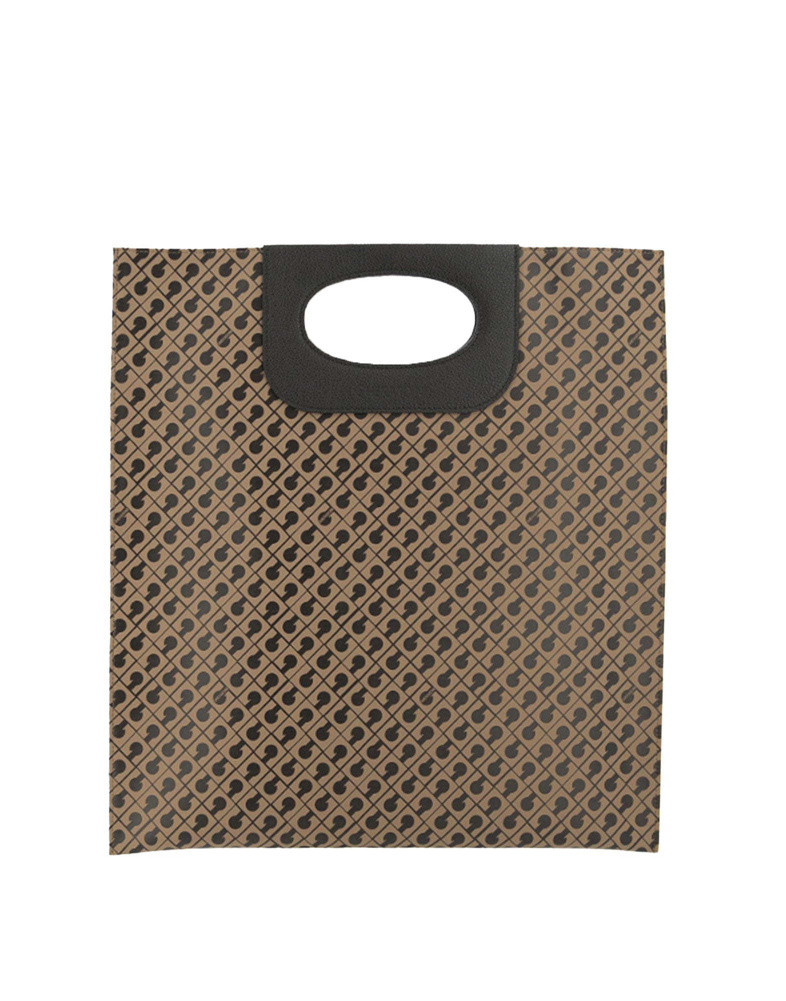 GHERARDINI Borsa Piattina a Mano in Tessuto Softy Toffee