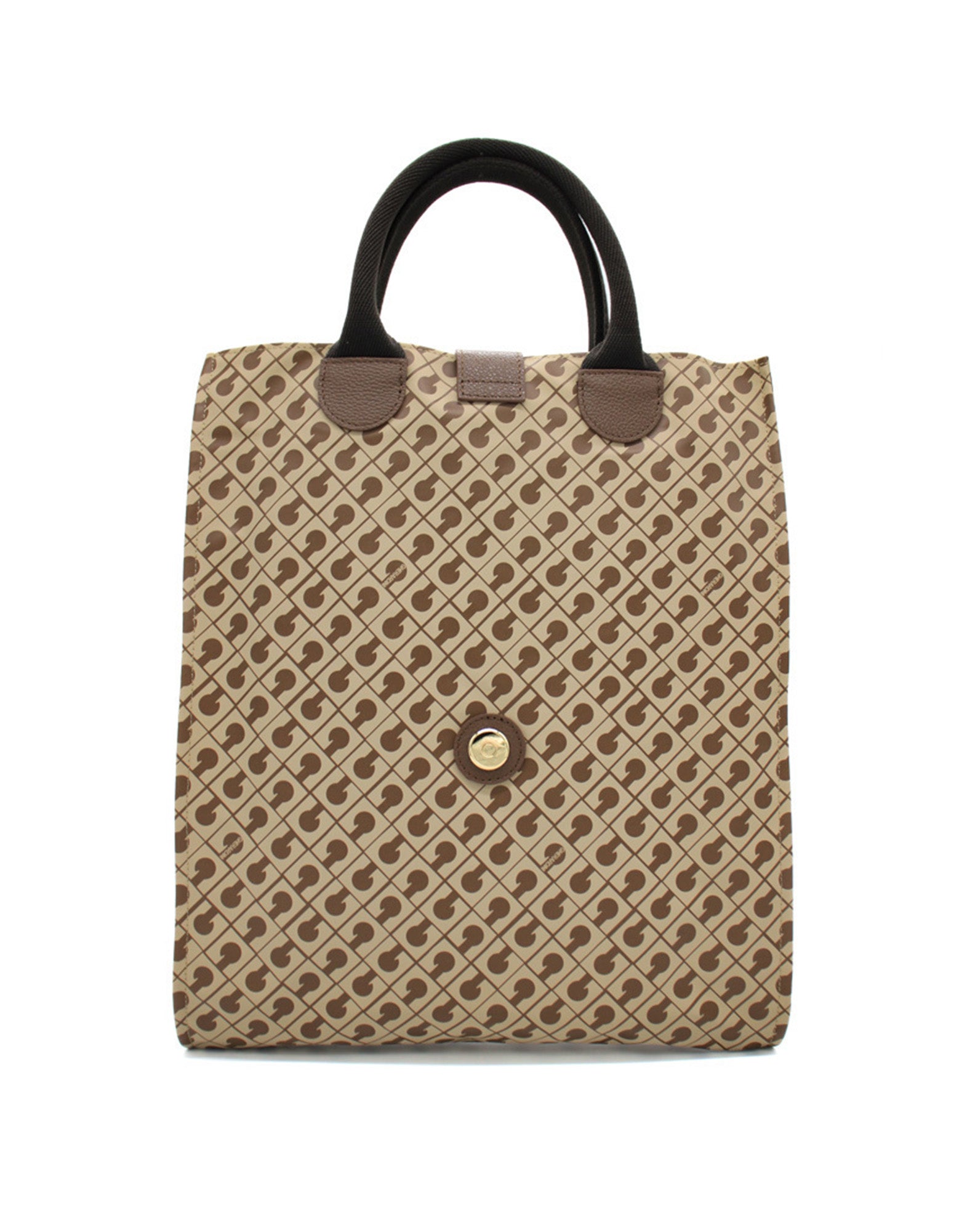 GHERARDINI Borsa Shopping Pieghevole in Tessuto Softy Tabacco Burro