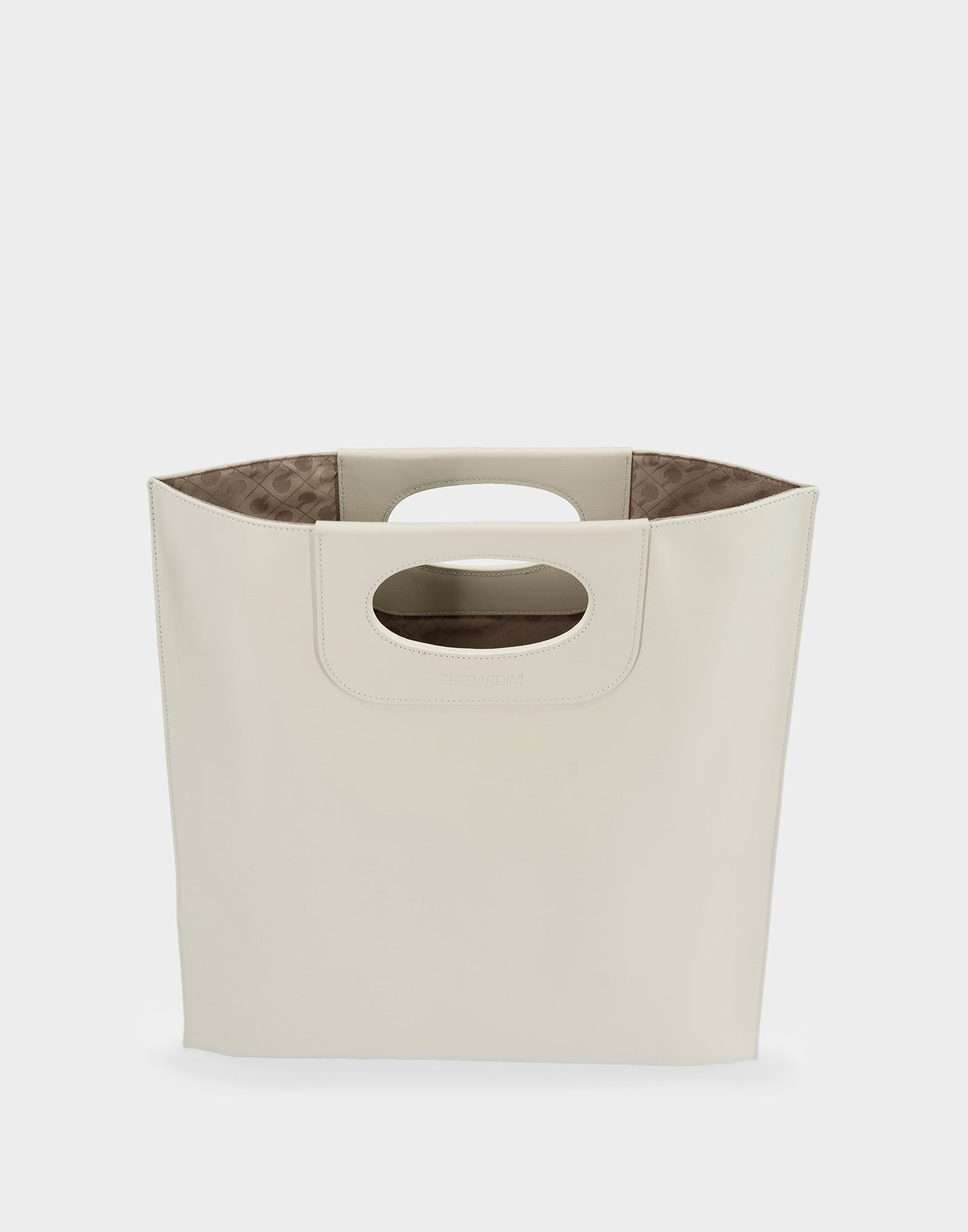 GHERARDINI Piattina Edizione Limitata in Pelle Off White