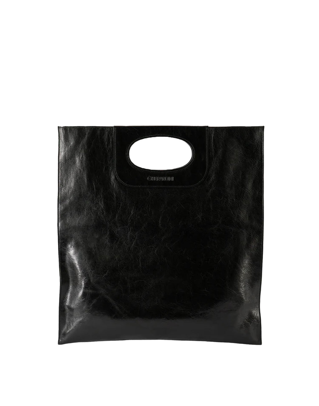 GHERARDINI Borsa Piattina in Pelle Nera