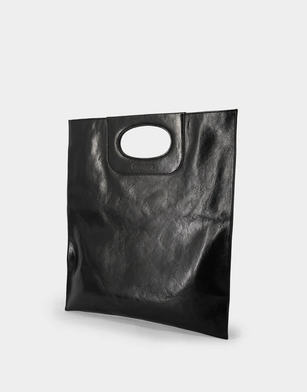 GHERARDINI Borsa Piattina in Pelle Nera