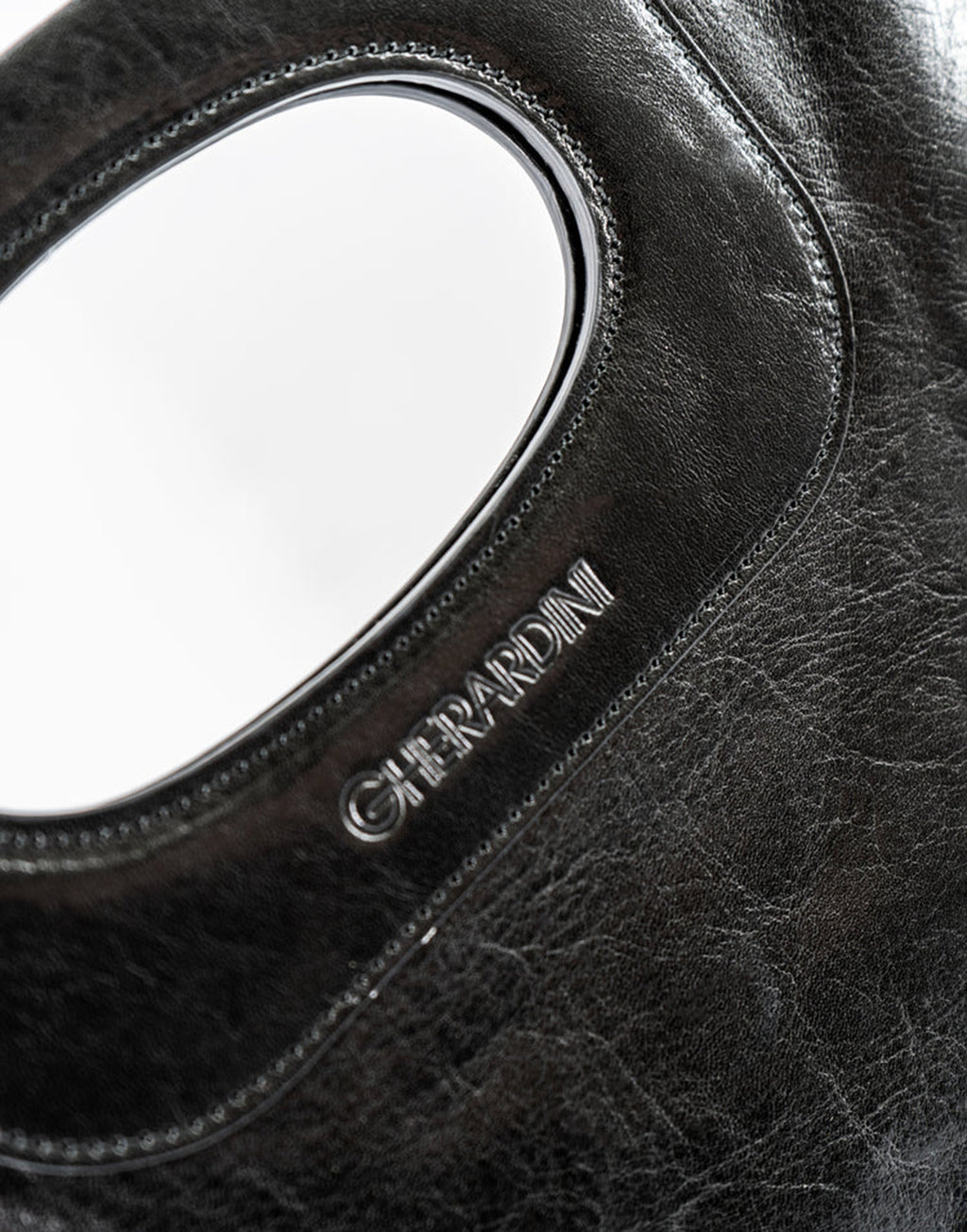 GHERARDINI Borsa Piattina in Pelle Nera