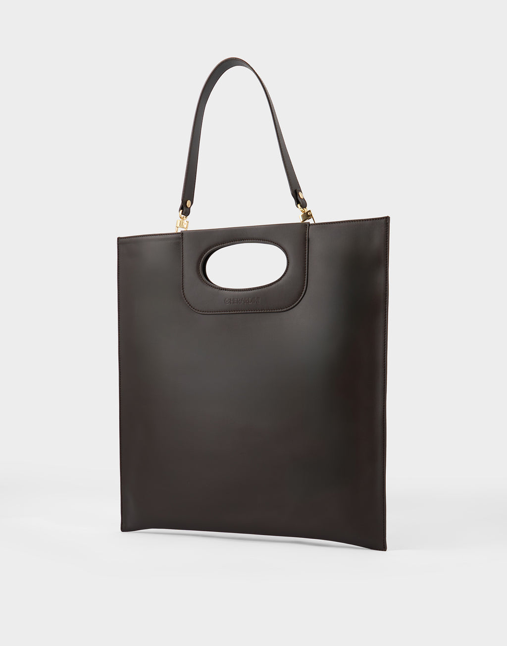 GHERARDINI Piattina Edizione Limitata in Pelle Chocolate Brown