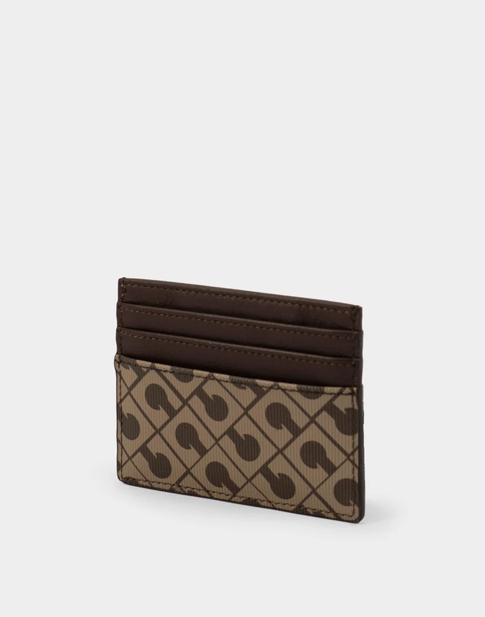 GHERARDINI Portacarte in Millerighe Moka