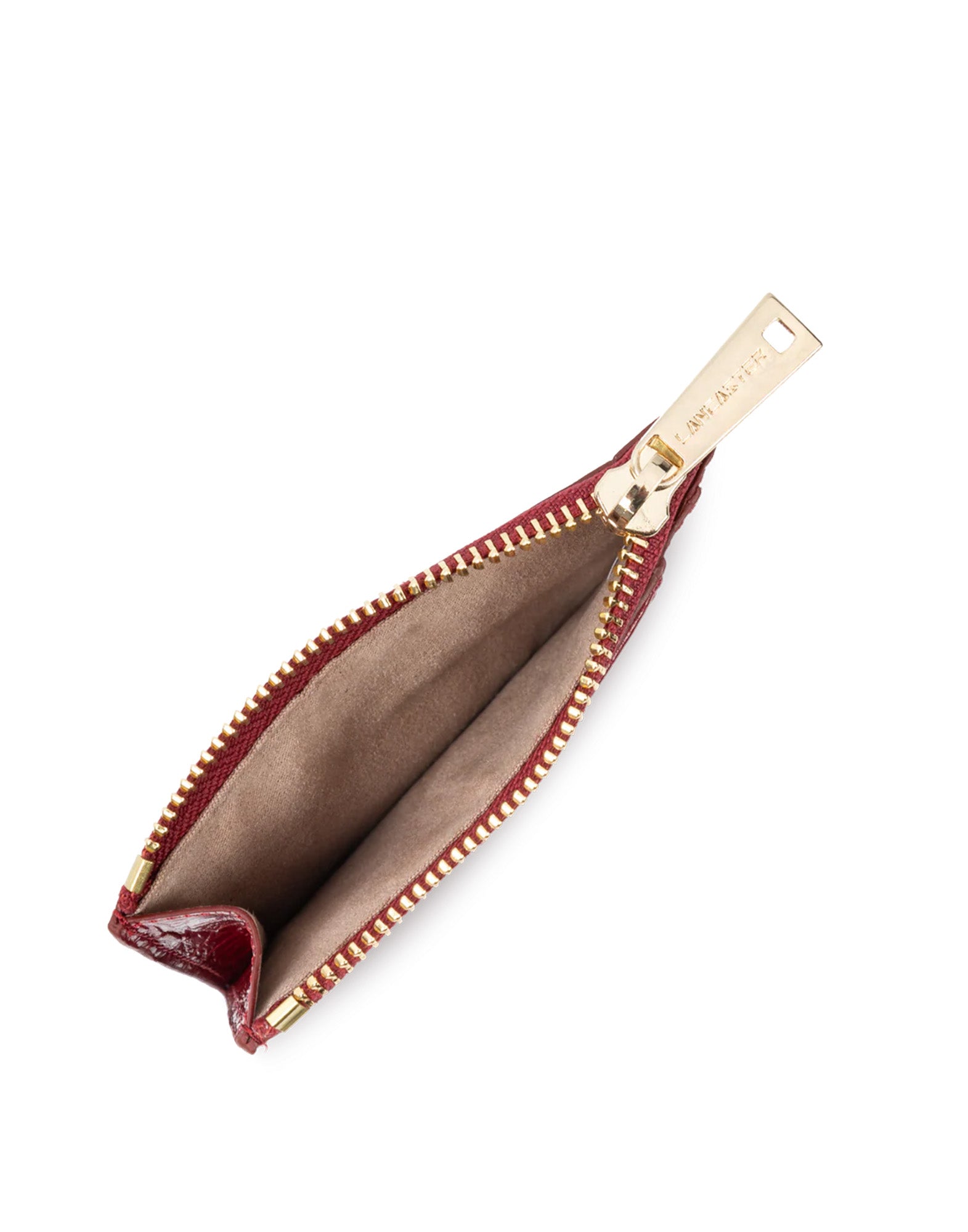 LANCASTER Portacarte con Zip Exo Carmin
