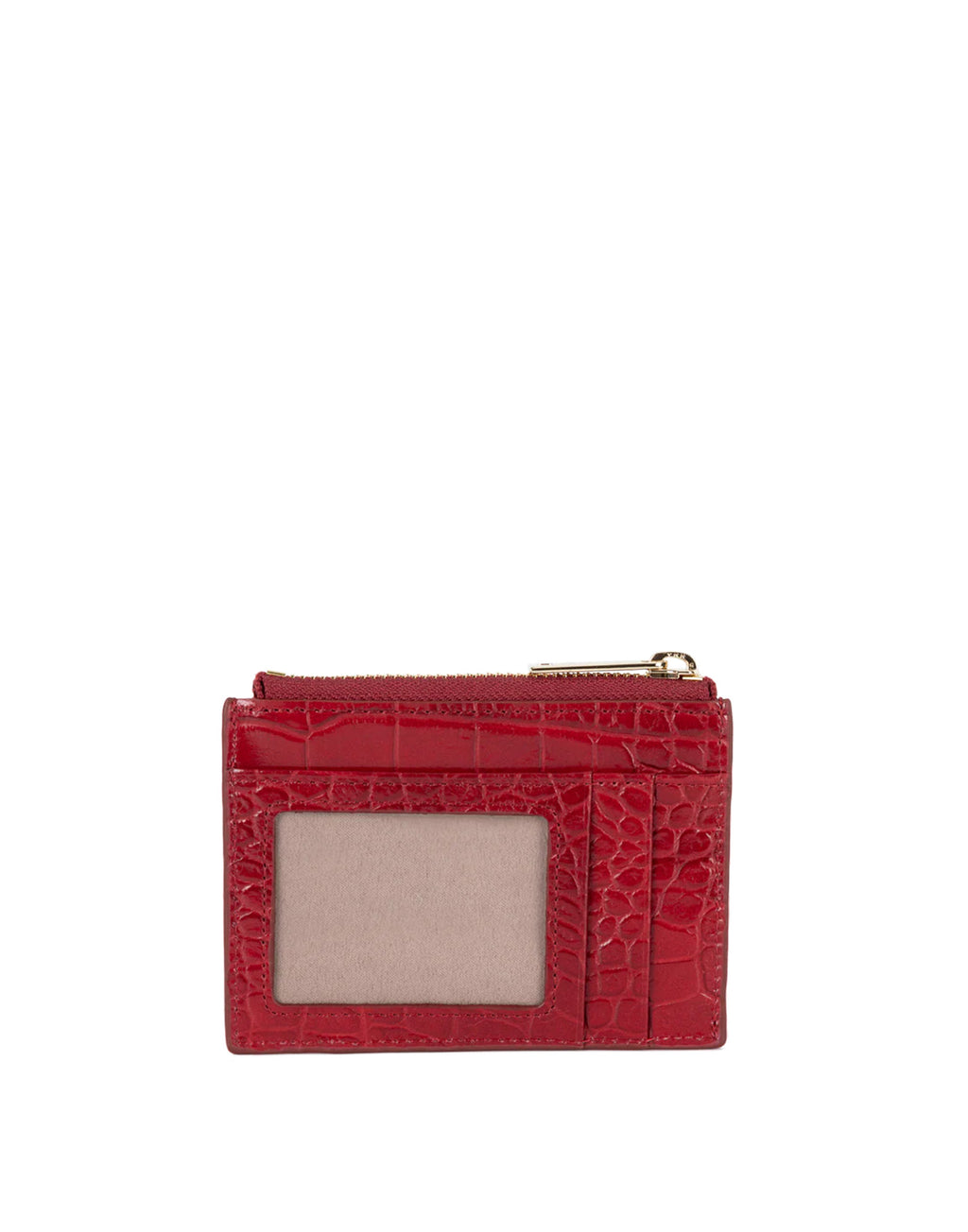 LANCASTER Portacarte con Zip Exo Carmin