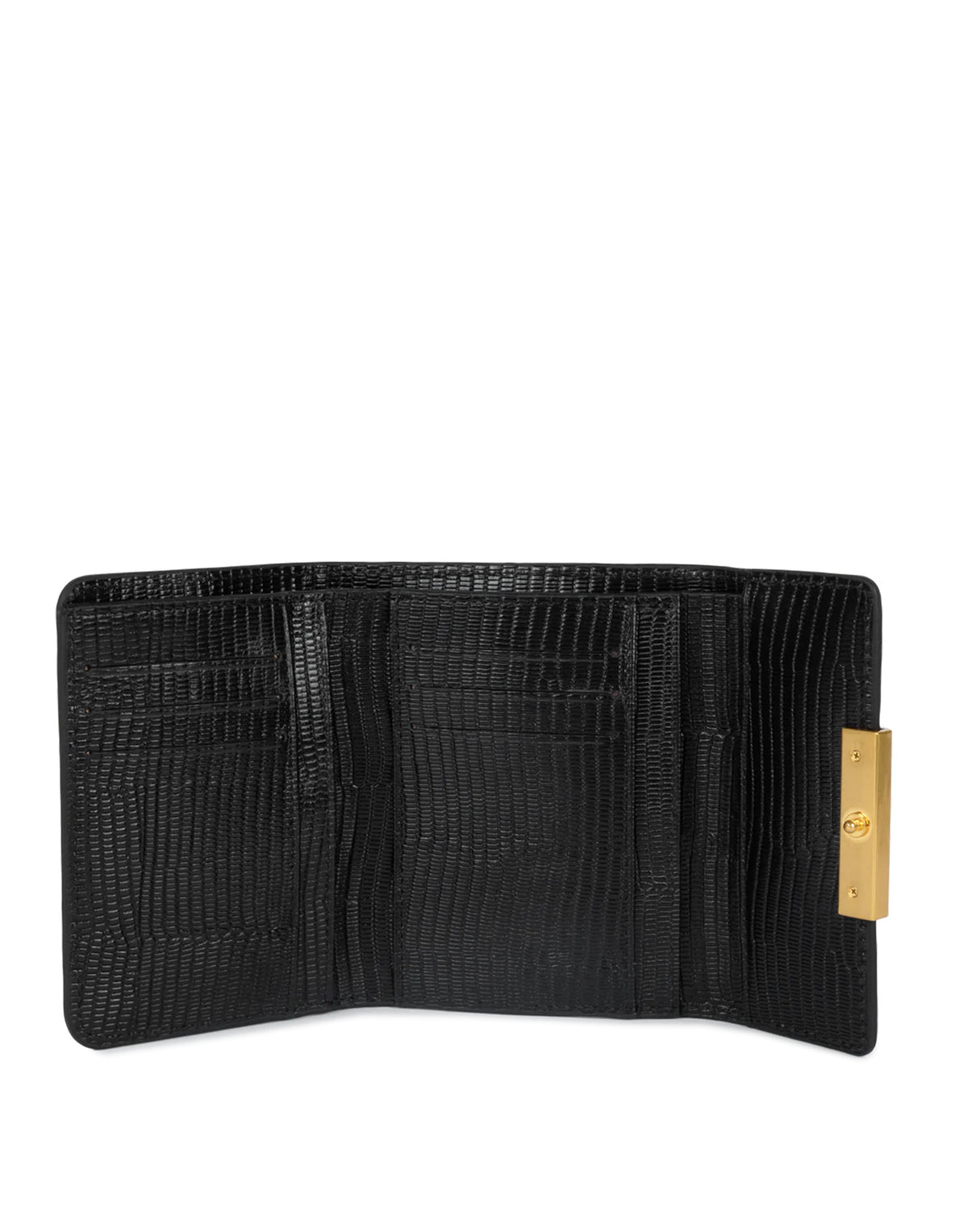 Portefeuille Lancaster Exo Ily Imprimé Croco Noir