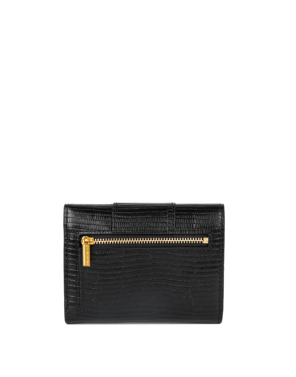 Portefeuille Lancaster Exo Ily Imprimé Croco Noir