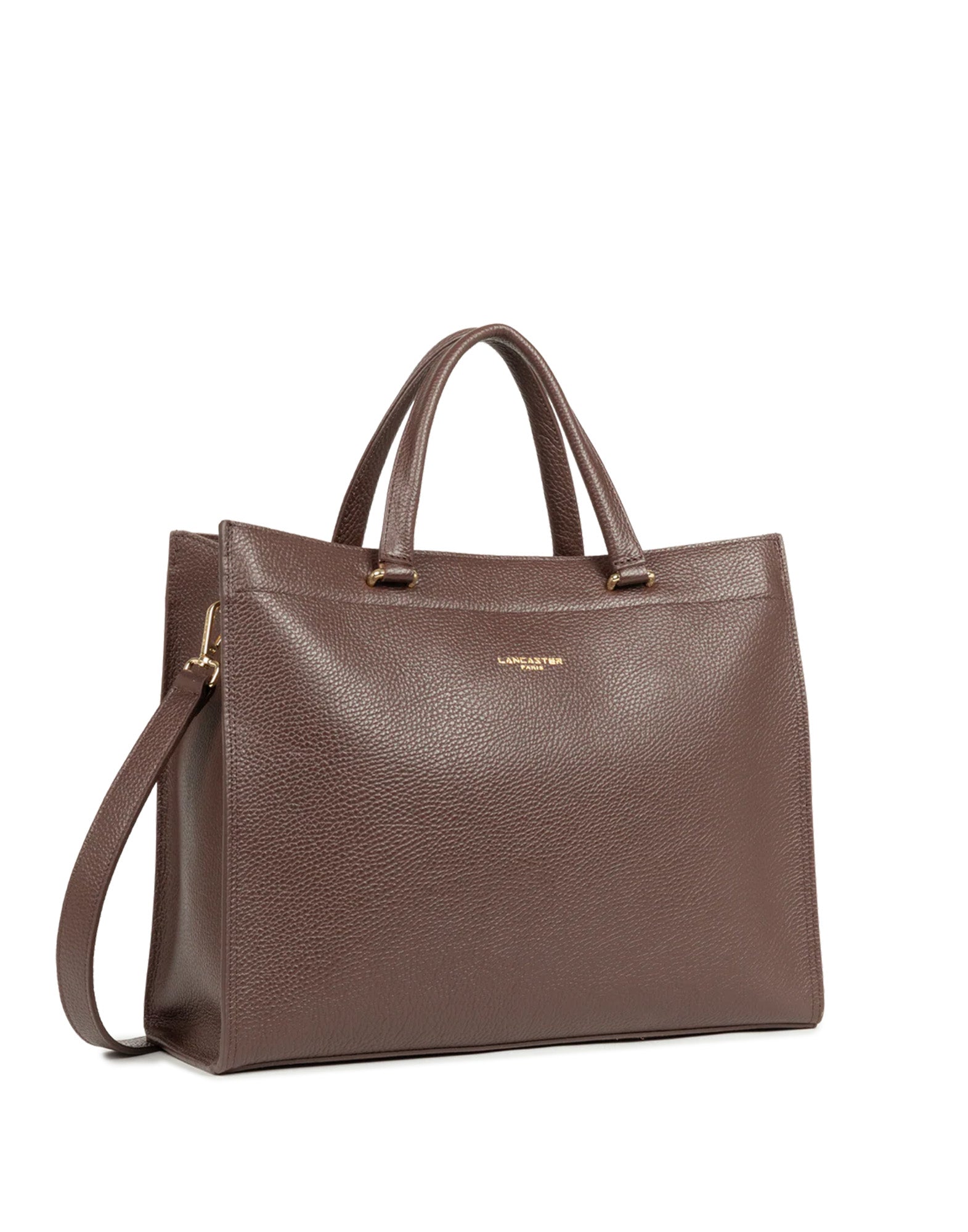 LANCASTER Borsa a Spalla Foulonné Double Marron/Champagne