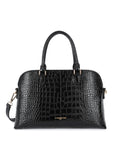 LANCASTER Borsa a Mezzaluna Exo in Pelle Stampata Noir