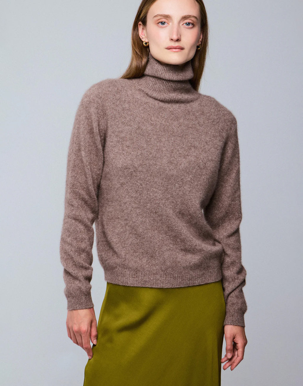 MAJESTIC FILATURES Maglione a Collo Alto in Lana e Fox Bison