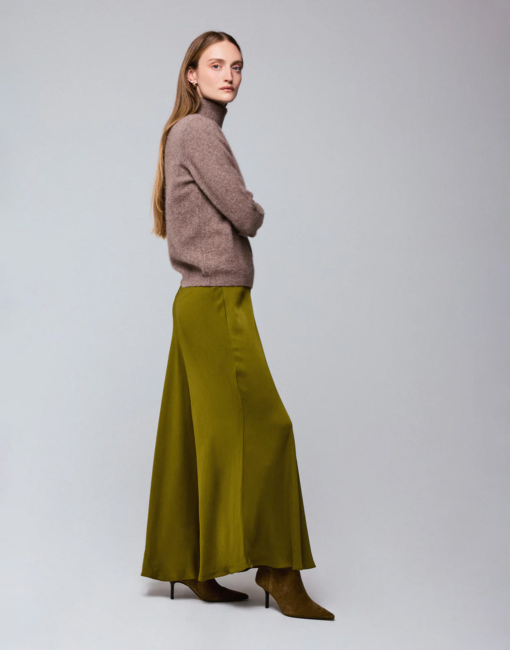 MAJESTIC FILATURES Maglione a Collo Alto in Lana e Fox Bison