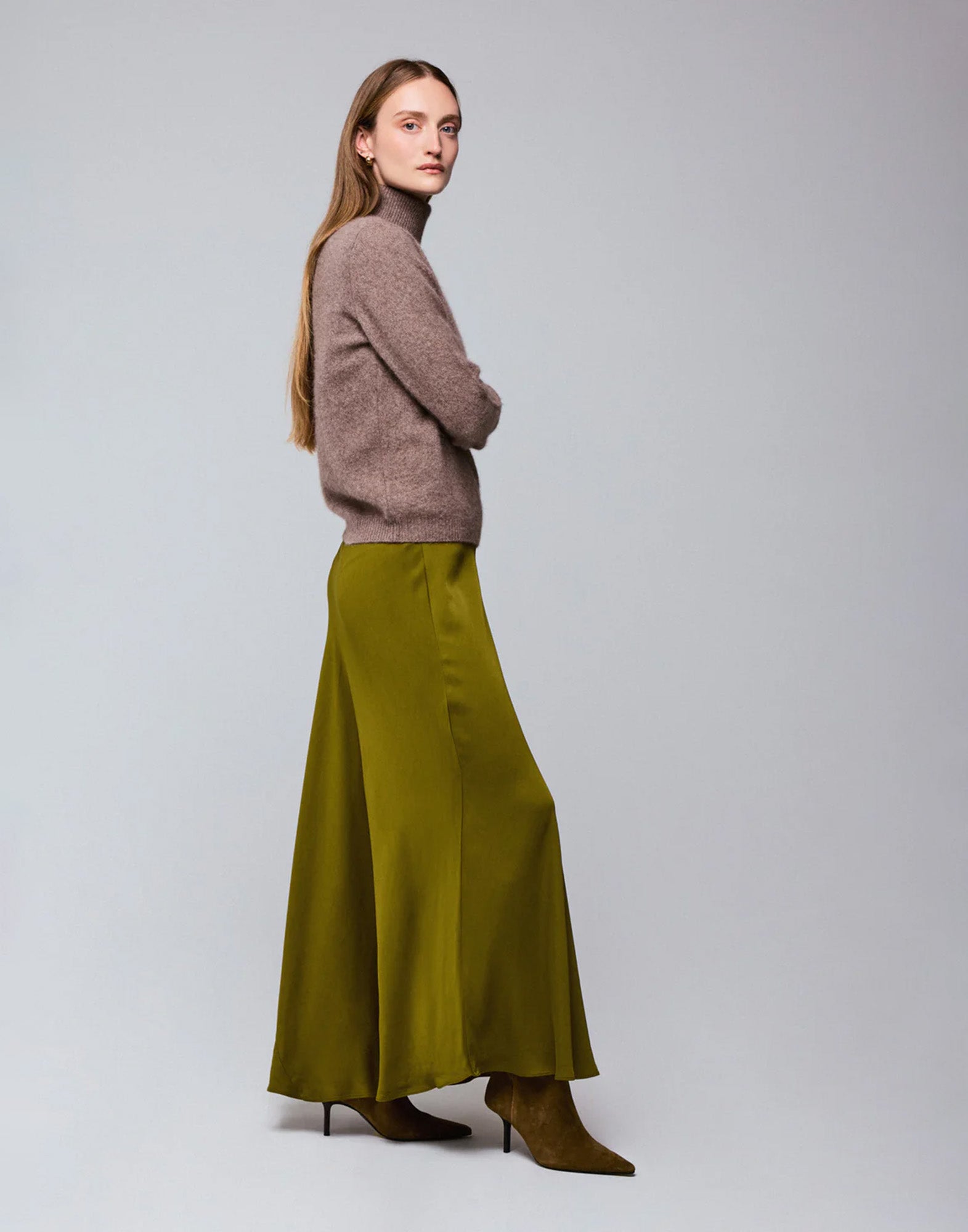 MAJESTIC FILATURES Maglione a Collo Alto in Lana e Fox Bison