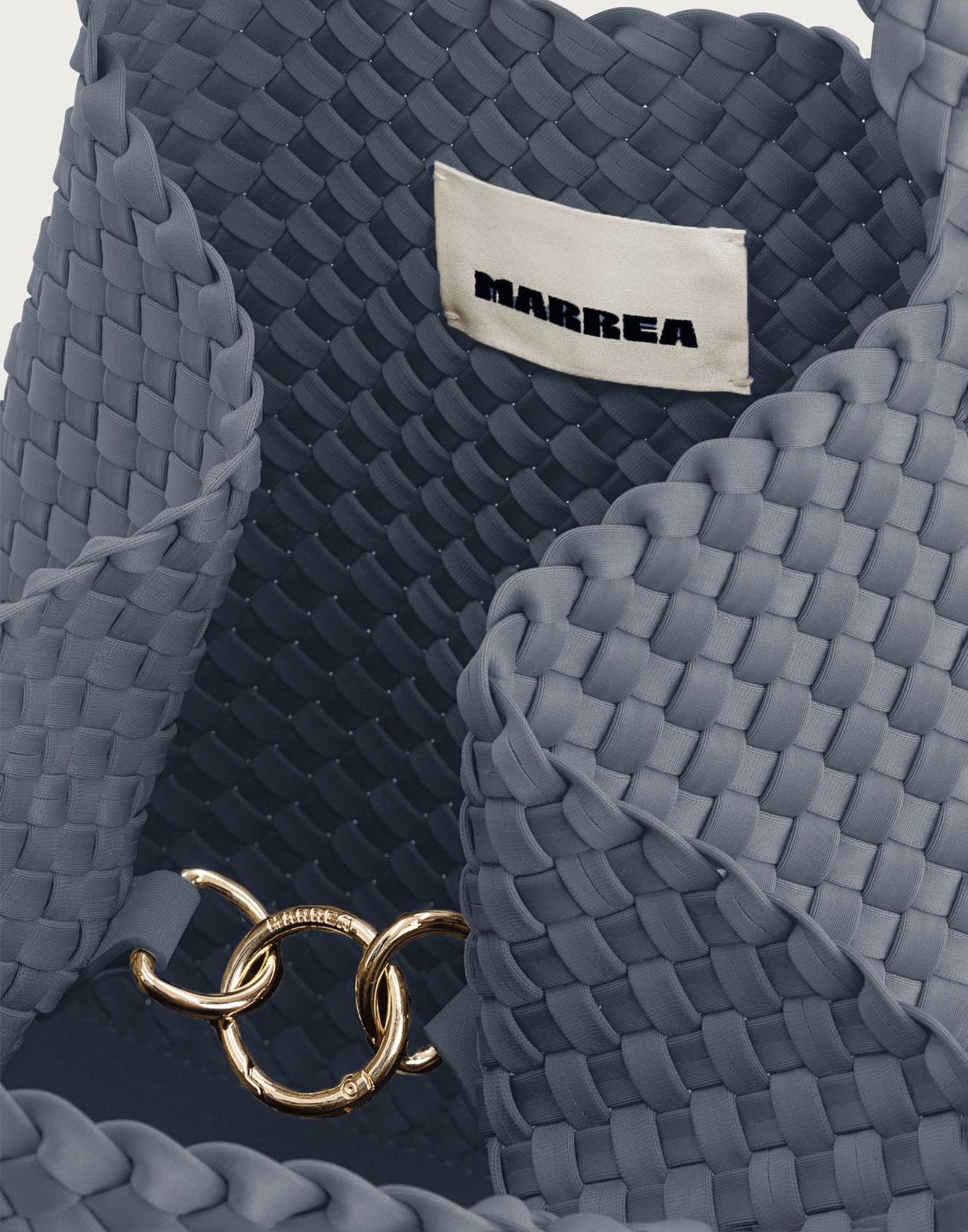 MARREA Shopping Media in Neoprene Intrecciato Ice Ice baby