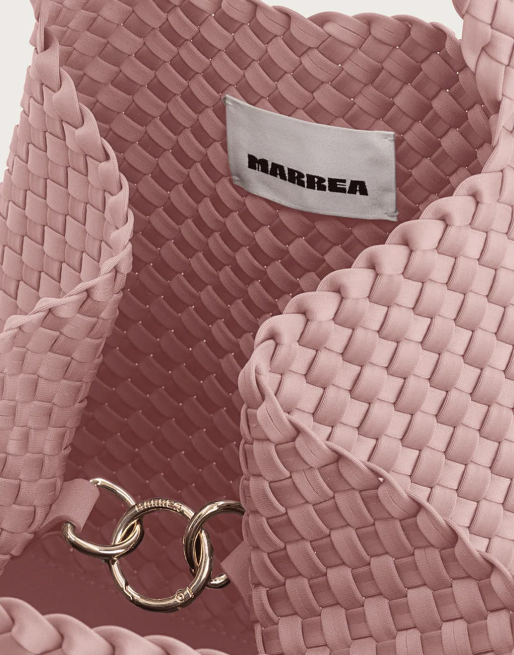 MARREA Shopping Media in Neoprene Intrecciato Pillow Talk