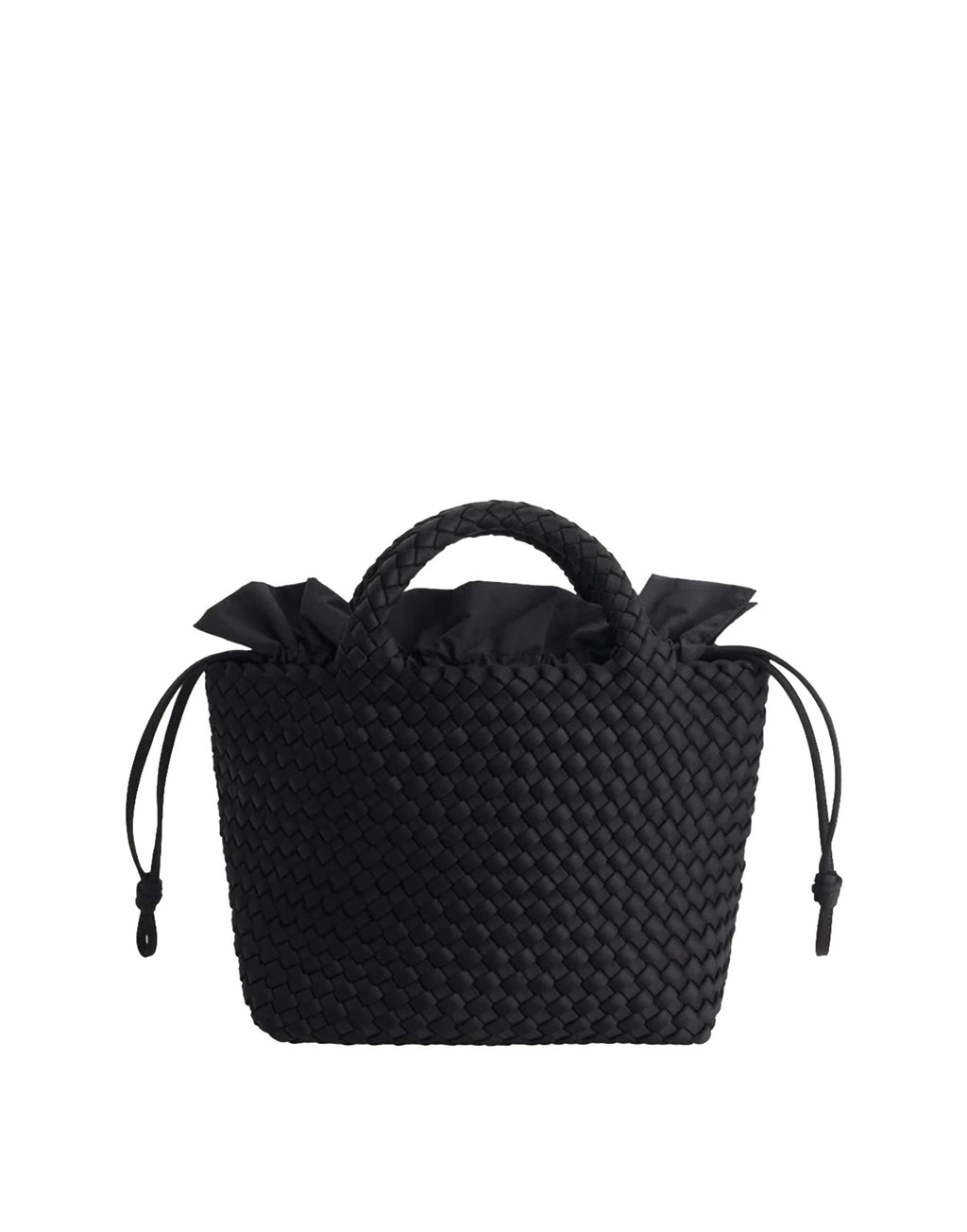 MARREA Shopping Midi in Neoprene Intrecciato Di Nero