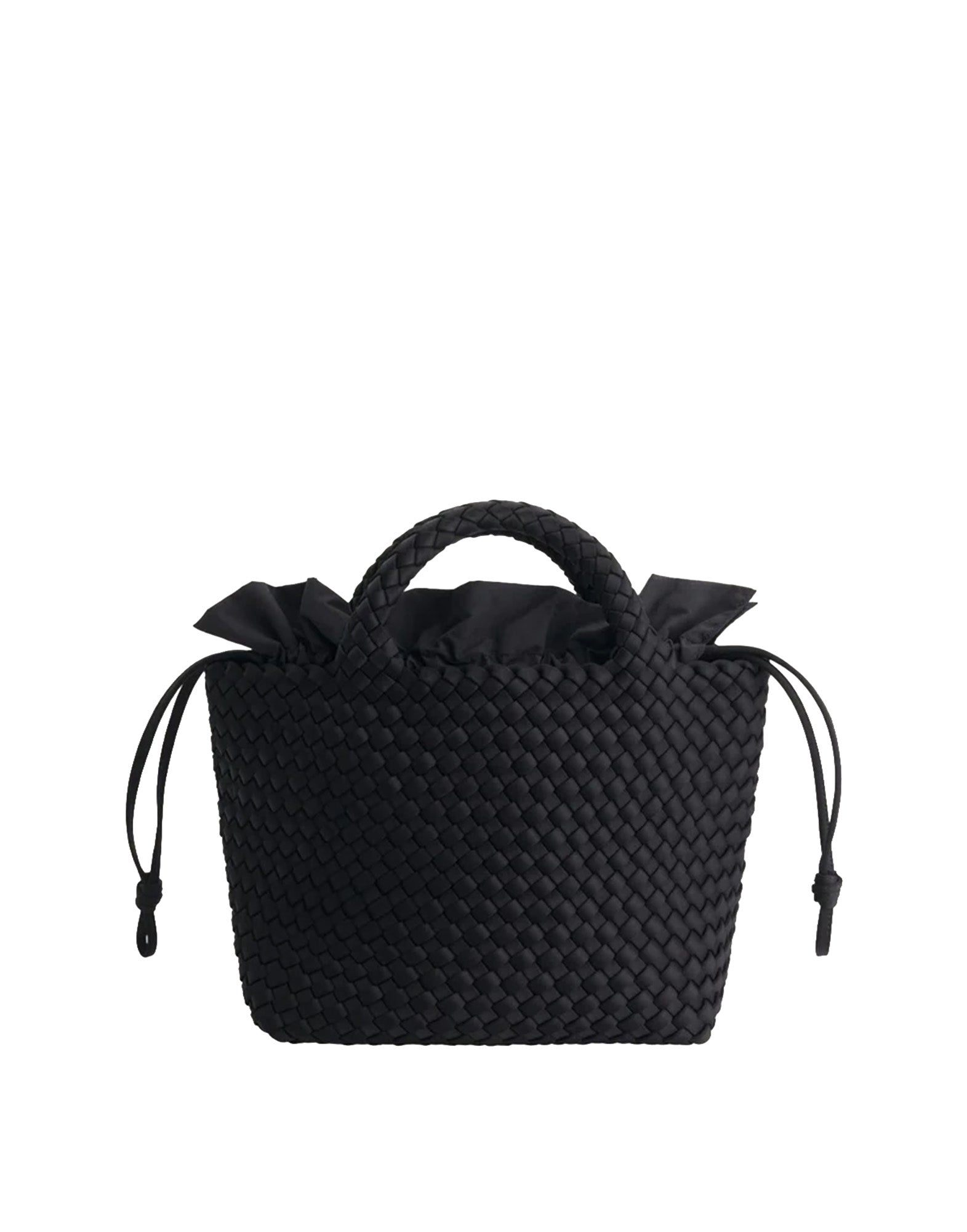 MARREA Shopping Midi in Neoprene Intrecciato Di Nero