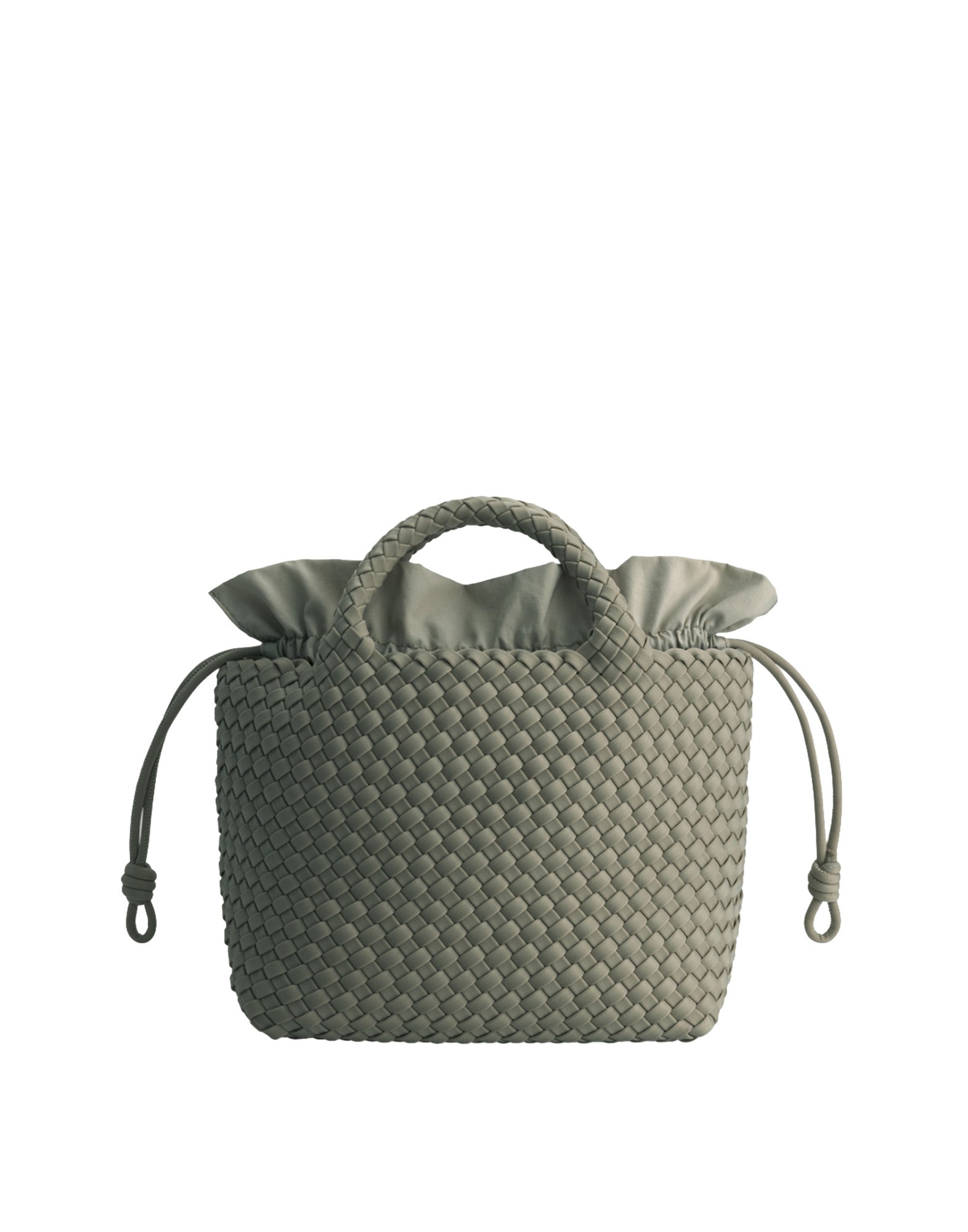 MARREA Shopping Midi in Neoprene Intrecciato Dark Oliva