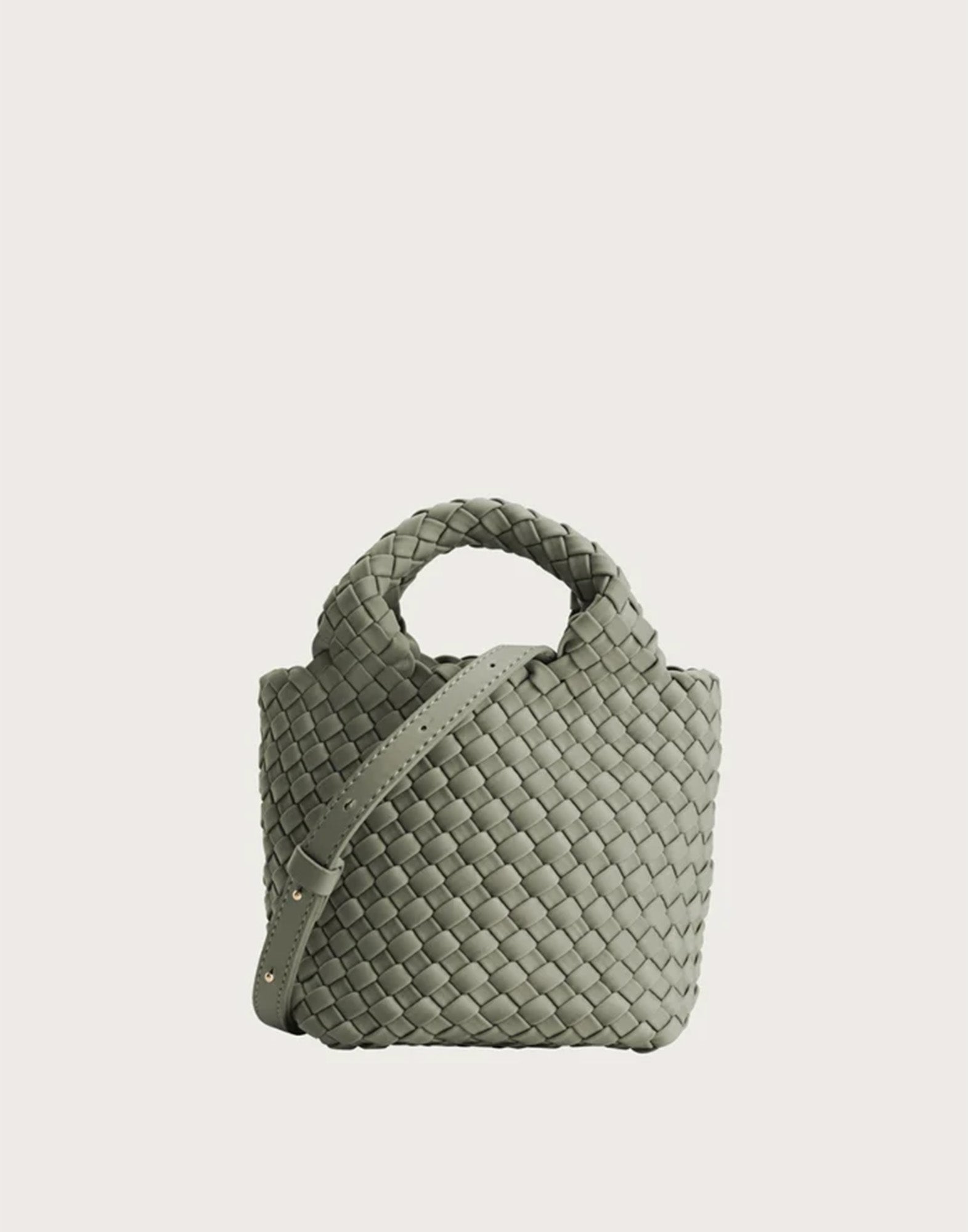 MARREA Mini Bag in Neoprene Intrecciato Dark Oliva