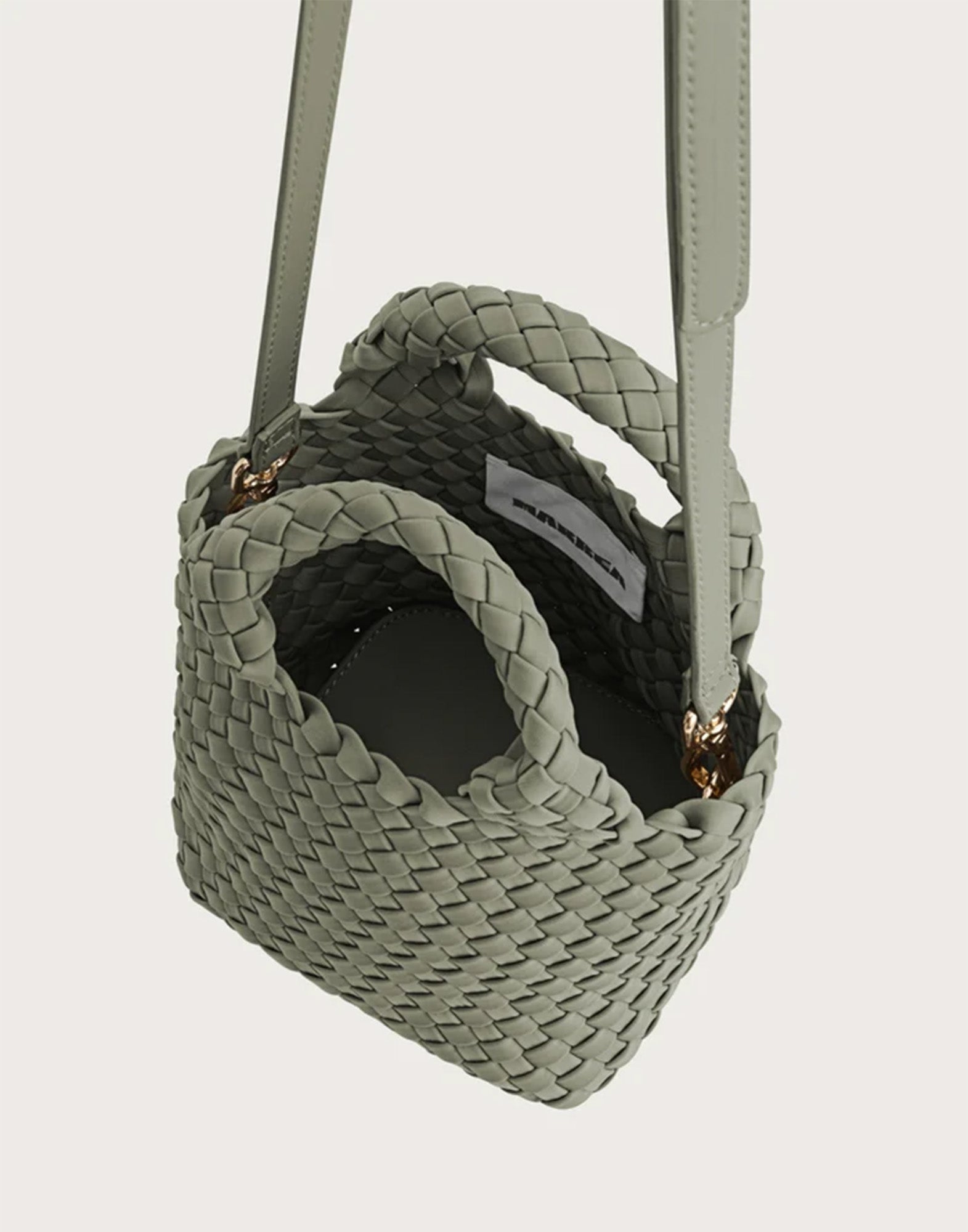 MARREA Mini Bag in Neoprene Intrecciato Dark Oliva