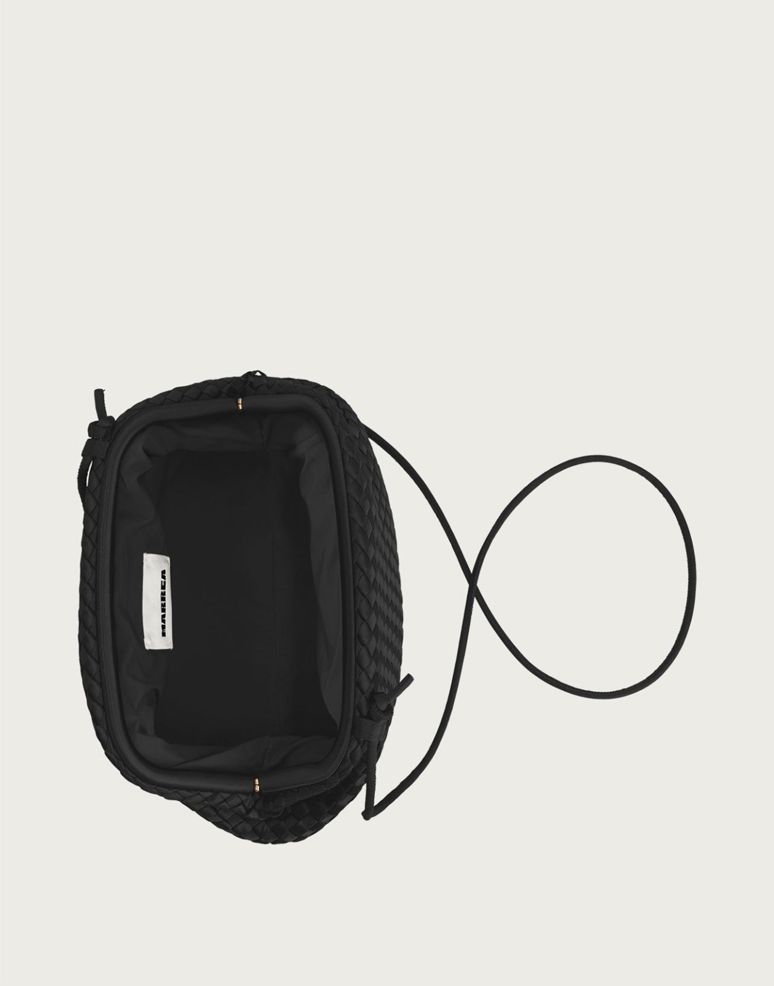 MARREA Pochette in Neoprene Intrecciato Di Nero