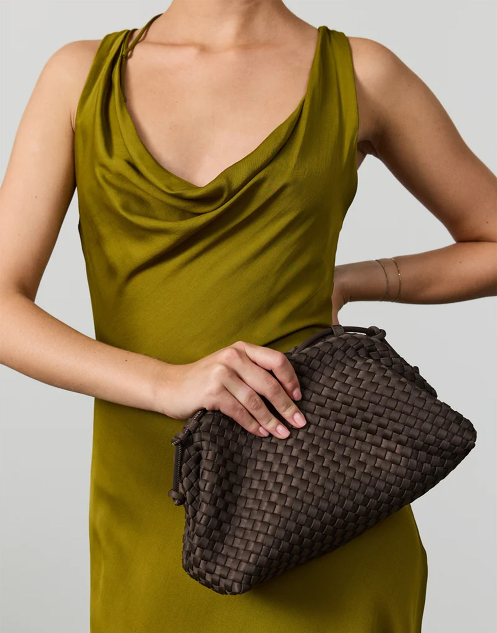 MARREA Pochette in Neoprene Intrecciato Espresso Yourself