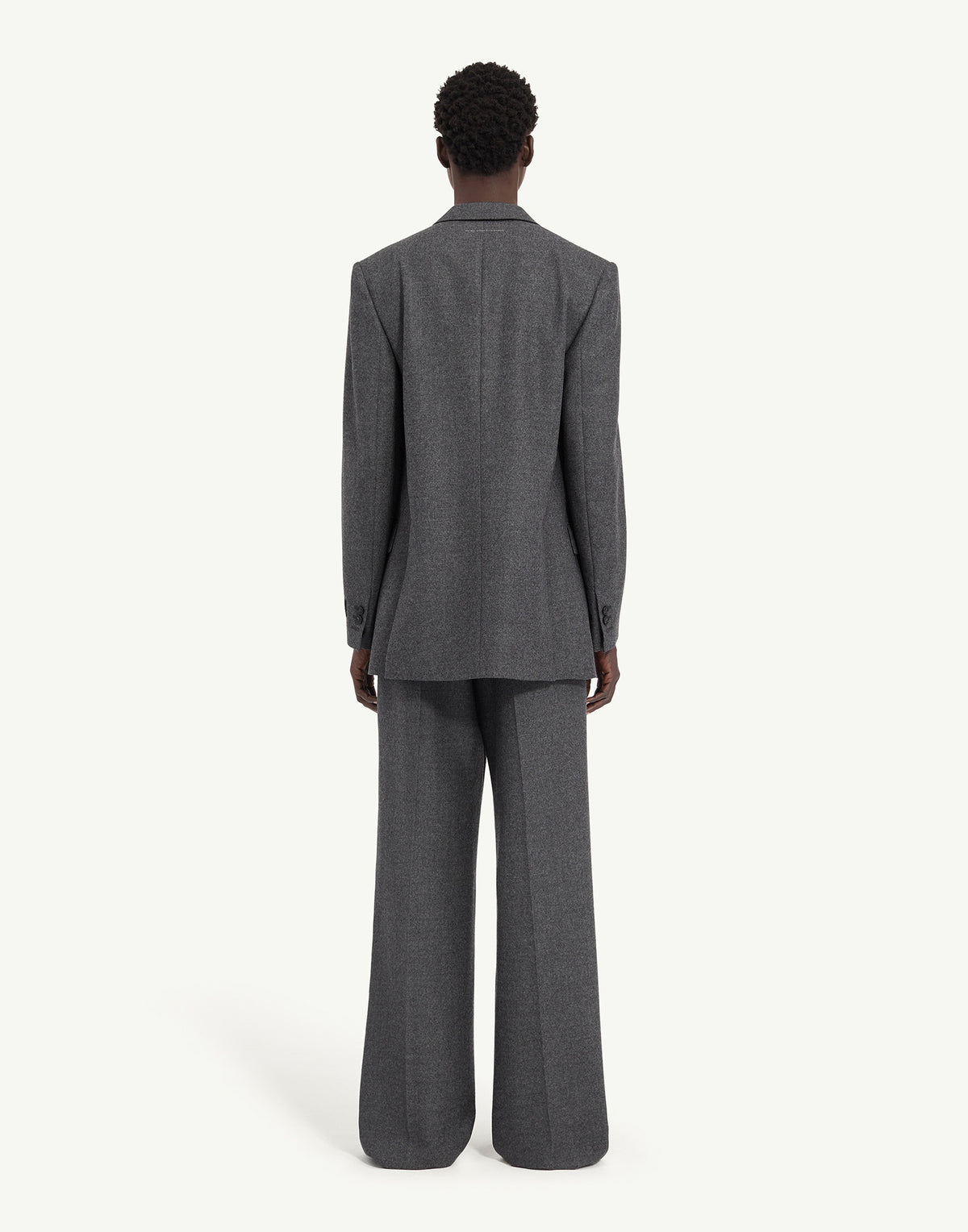 MM6 MAISON MARGIELA Giacca Doppiopetto in Lana Vergine Oversize Grigia