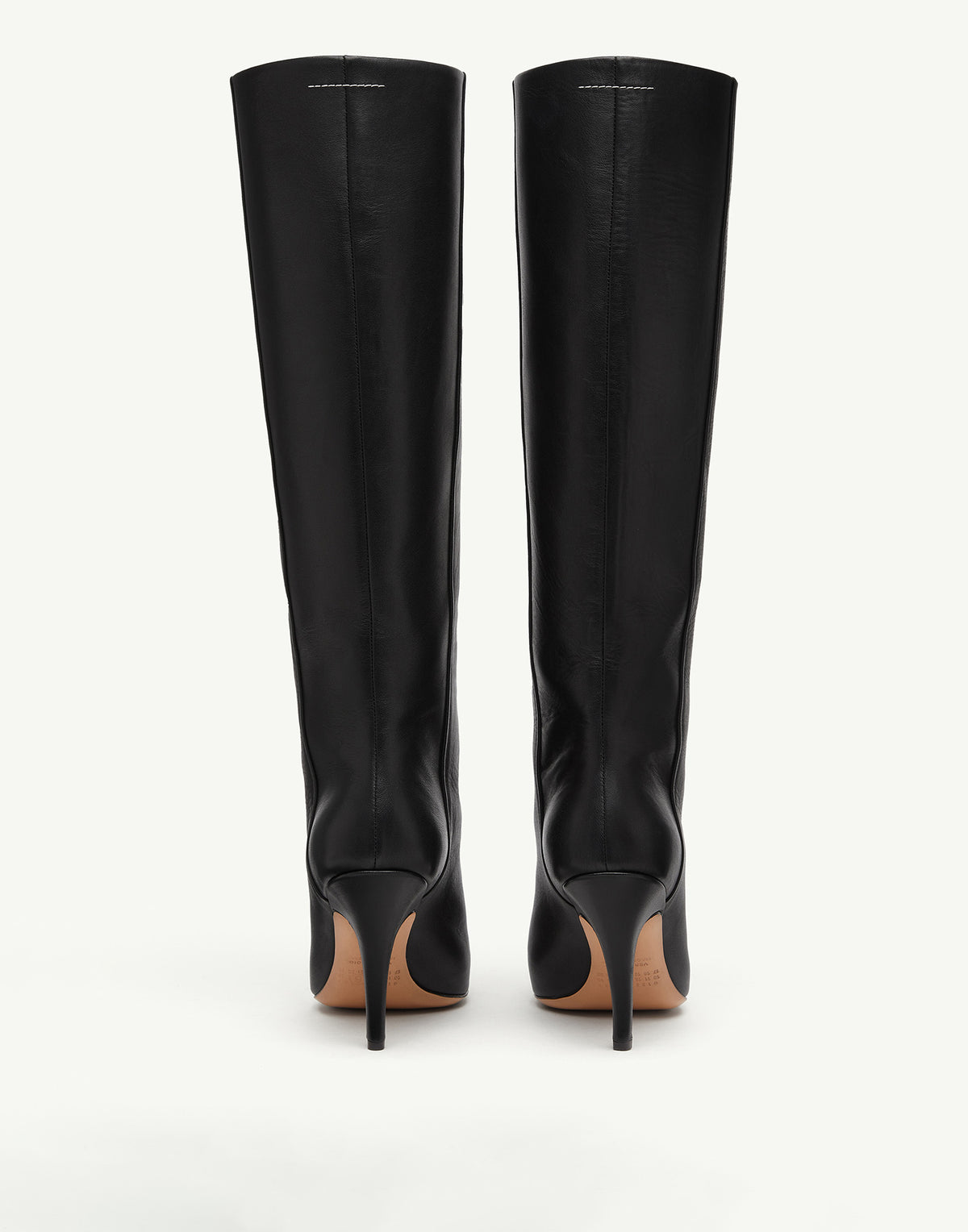 Bottes hautes Architype MM6 MAISON MARGIELA en cuir noir