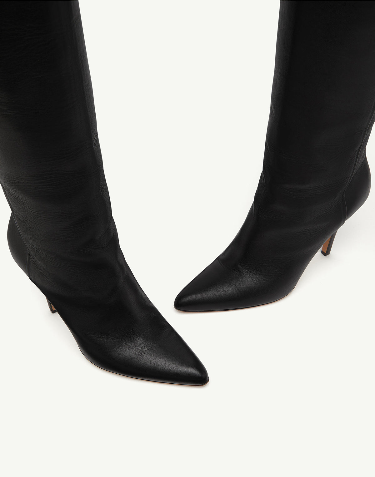 Bottes hautes Architype MM6 MAISON MARGIELA en cuir noir