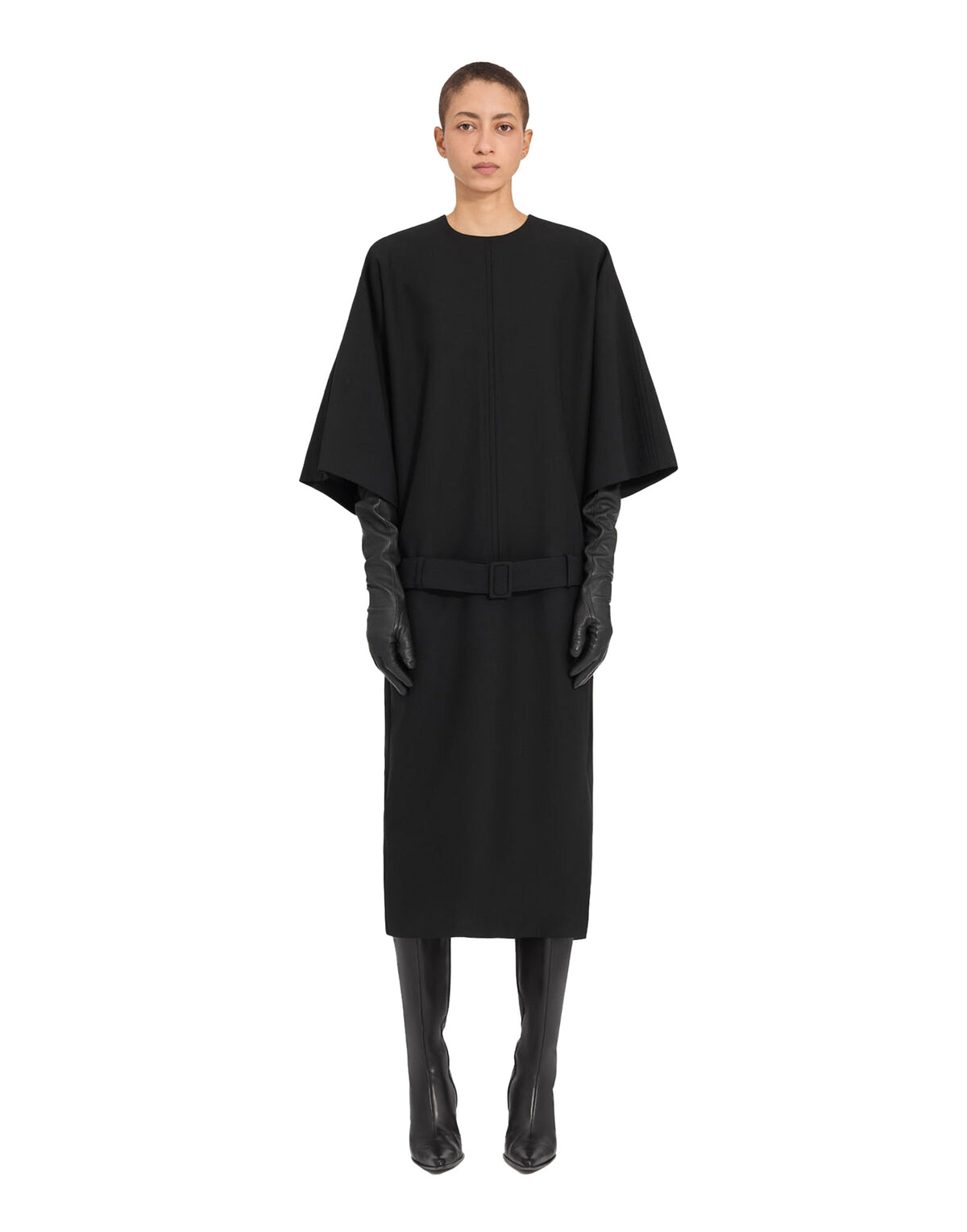MM6 MAISON MARGIELA Abito Midi in Lana Nero