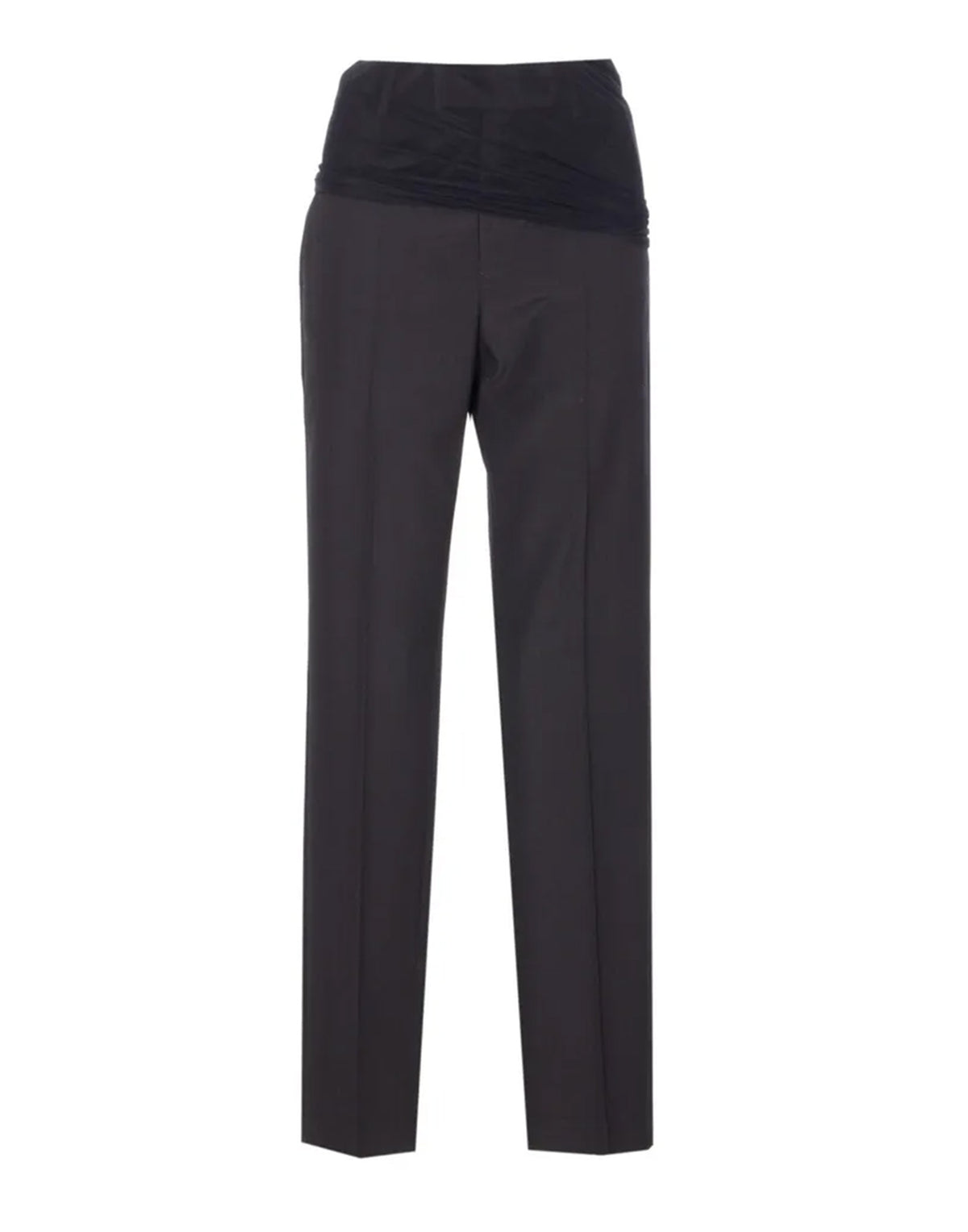 MM6 MAISON MARGIELA Pantaloni in Light Wool Blend con Gonna in Tulle Regolabile
