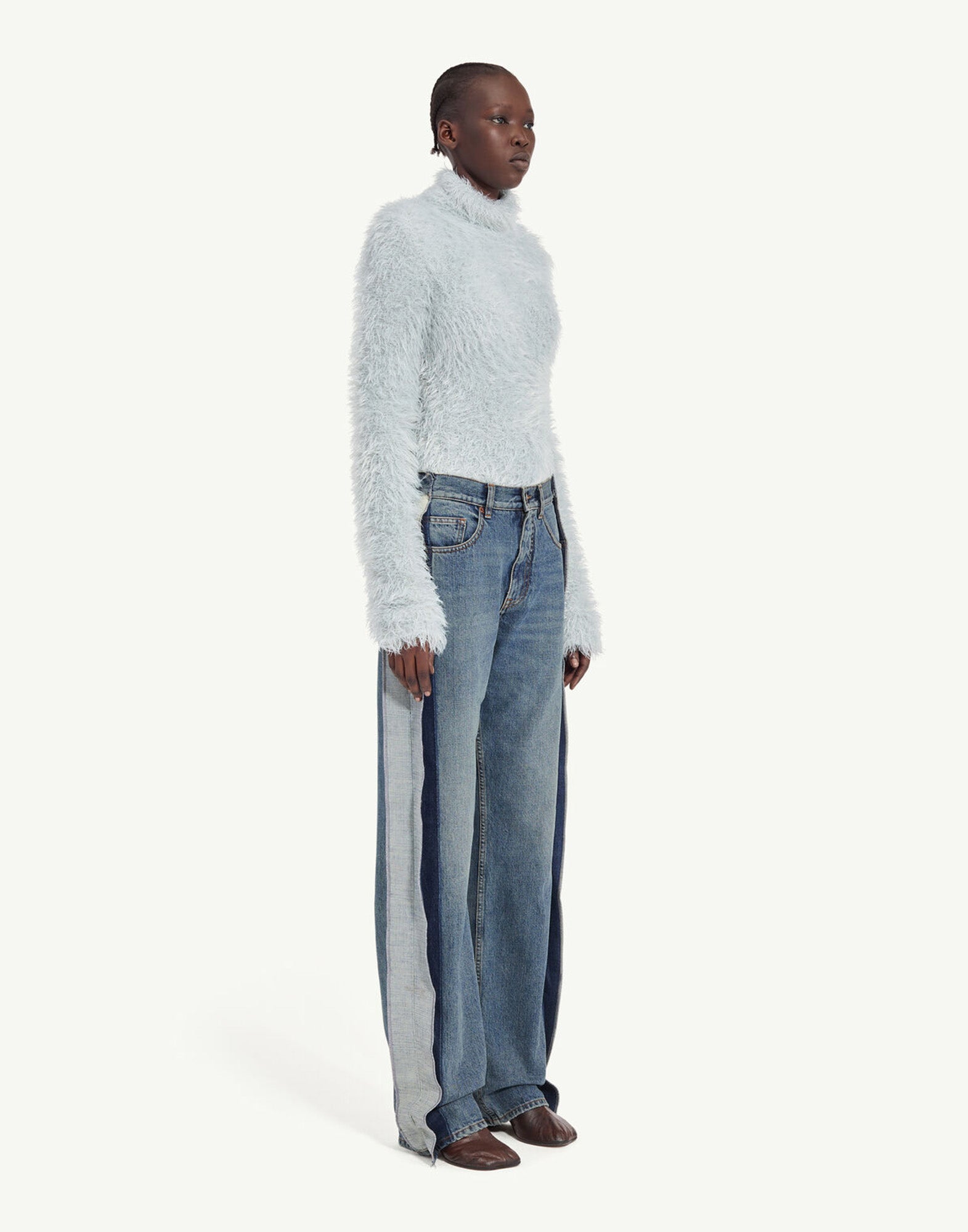MM6 MAISON MARGIELA Jeans a Gamba Dritta con Pannelli Laterali